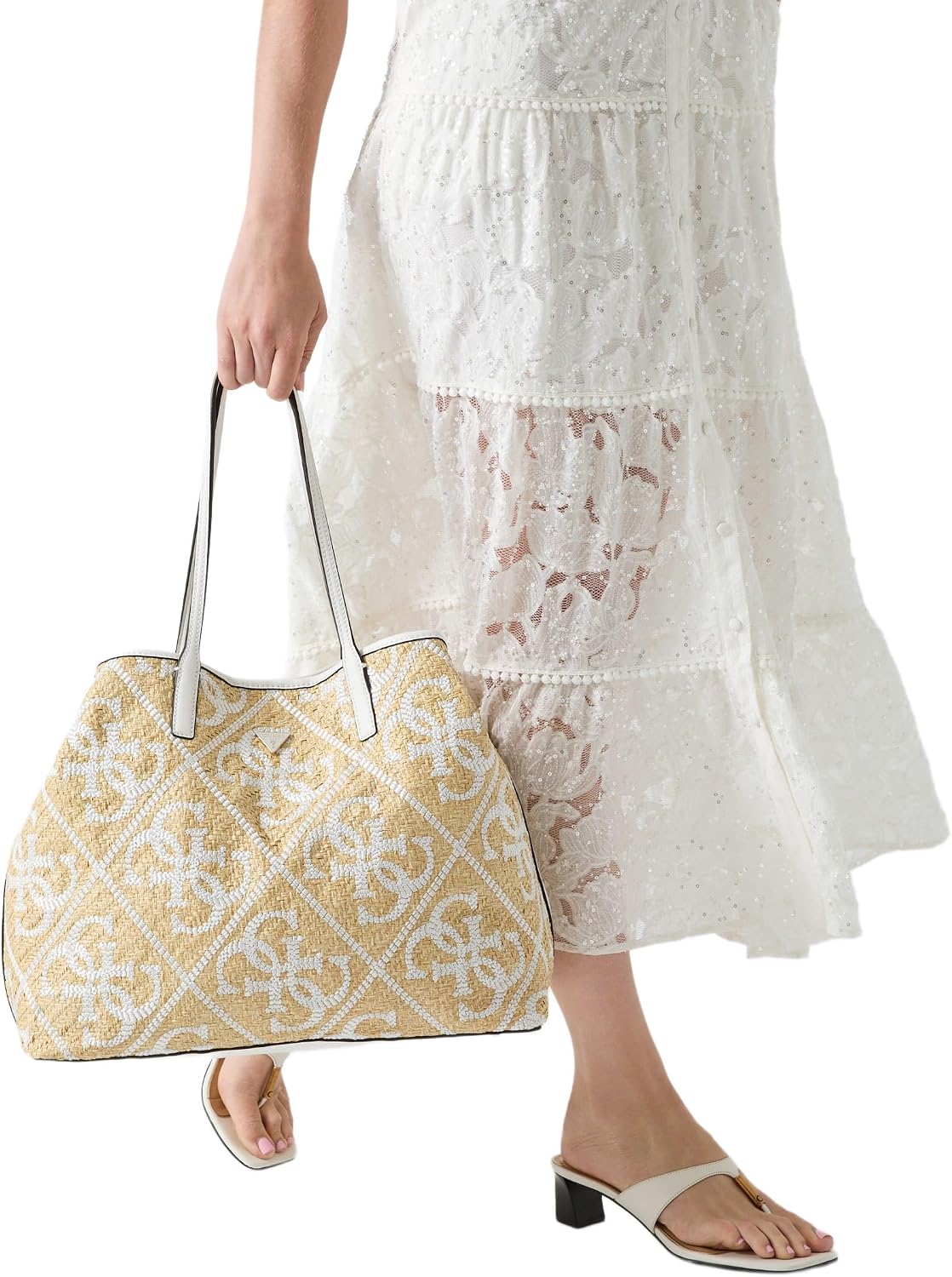 BOLSO TOTE GUESS KIRSTEN LARGE 2 EN 1 CON LOGO BORDADO Y POUCH INTERIOR - 2