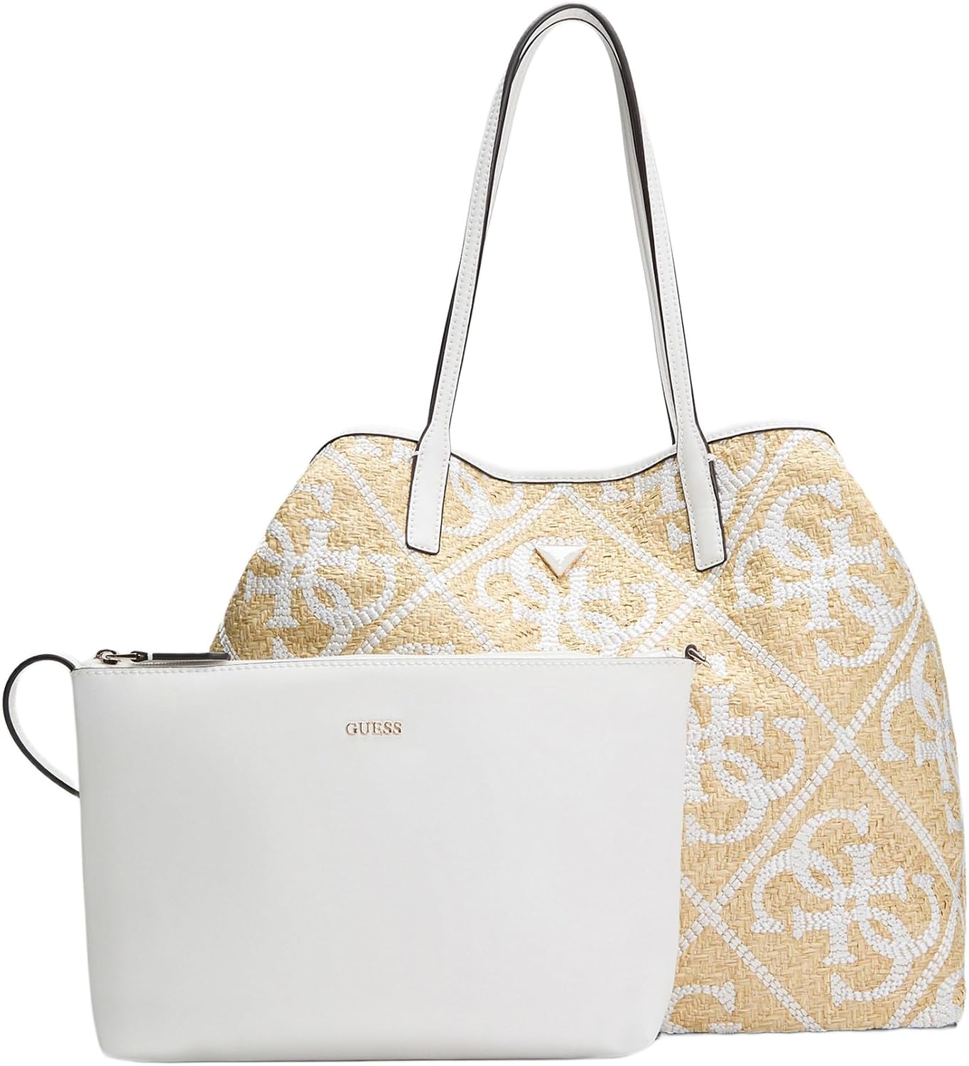 BOLSO TOTE GUESS KIRSTEN LARGE 2 EN 1 CON LOGO BORDADO Y POUCH INTERIOR - 3