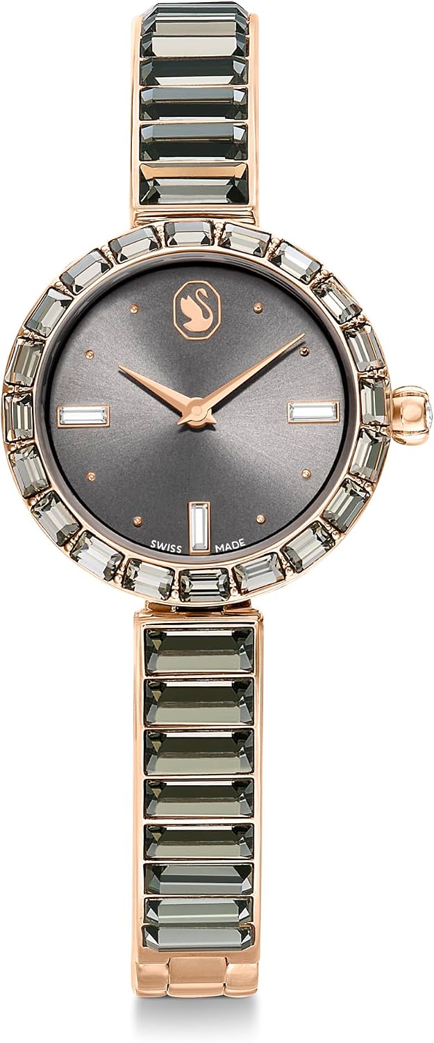 RELOJ DE PULSERA SWAROVSKI MATRIX BANGLE SWISS MADE CON PULSERA DE CRISTAL PLATEADA ACERO INOXIDABLE - 1