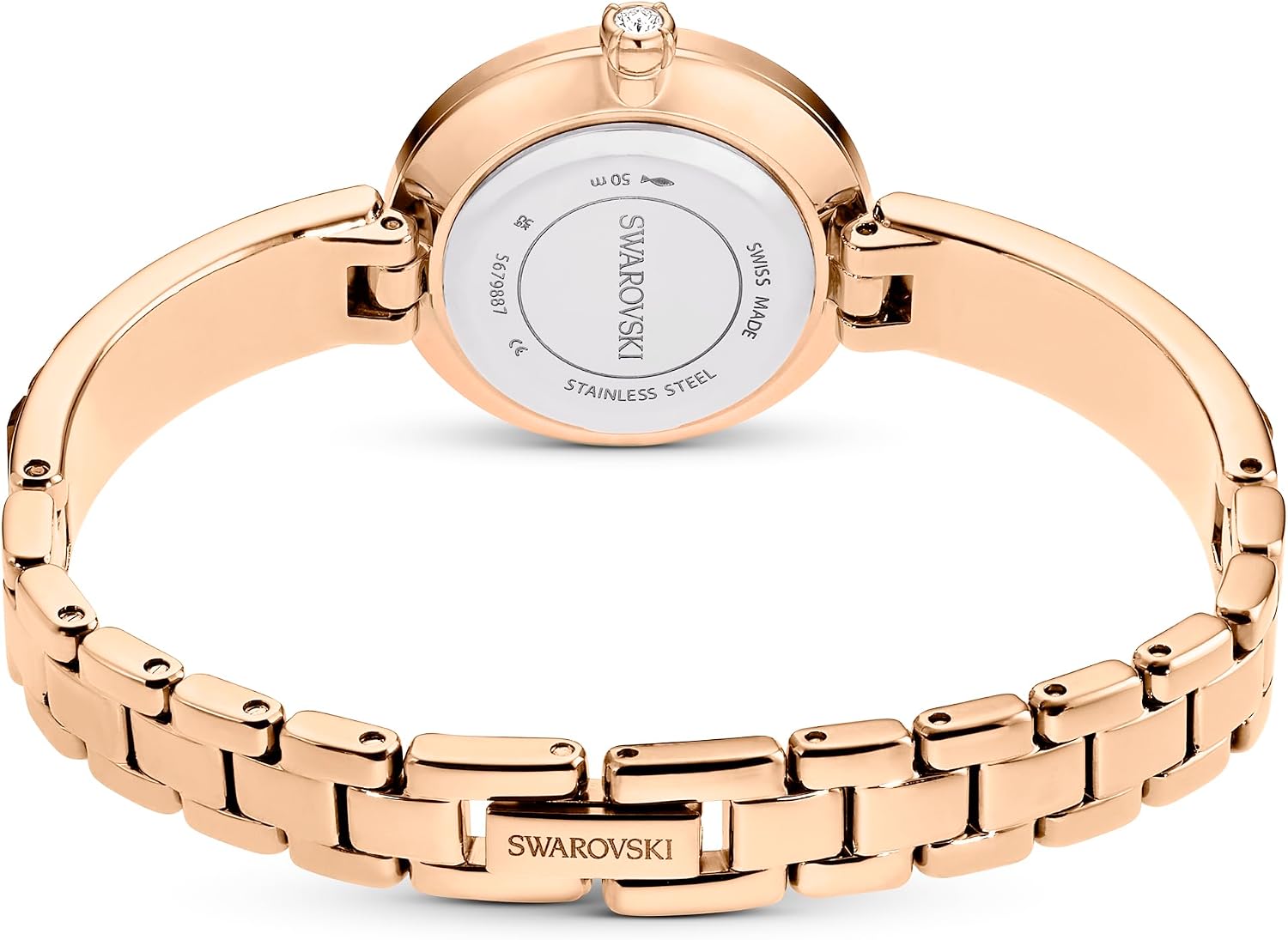 RELOJ DE PULSERA SWAROVSKI MATRIX BANGLE SWISS MADE CON PULSERA DE CRISTAL PLATEADA ACERO INOXIDABLE - 3