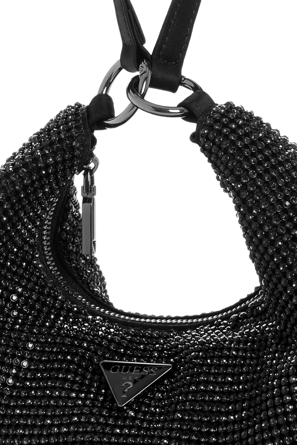 BOLSO DE MANO GUESS JEWELS CON CORREA PARA HOMBRO DORADO - 3