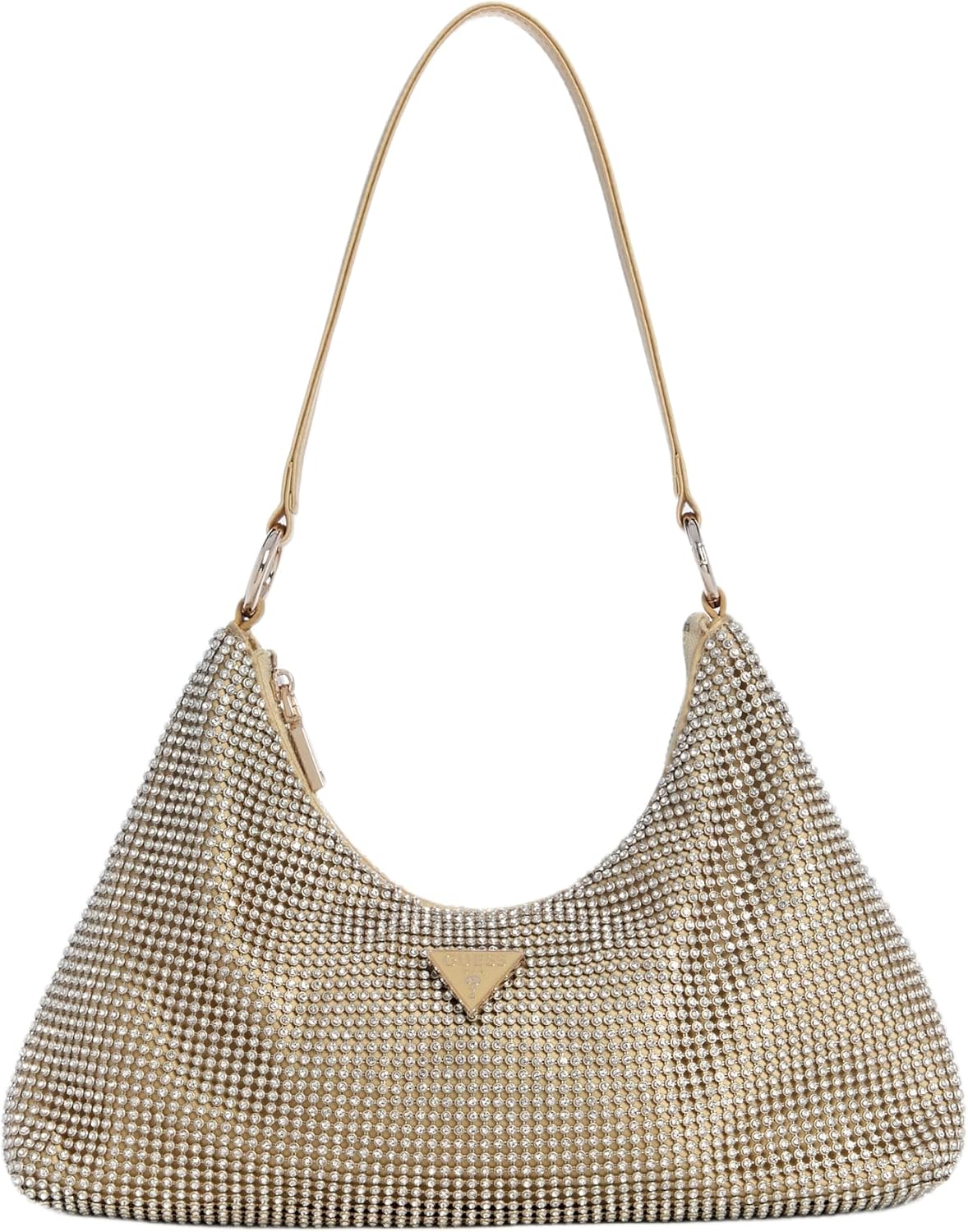 BOLSO DE MANO GUESS JEWELS CON CORREA PARA HOMBRO DORADO - 5