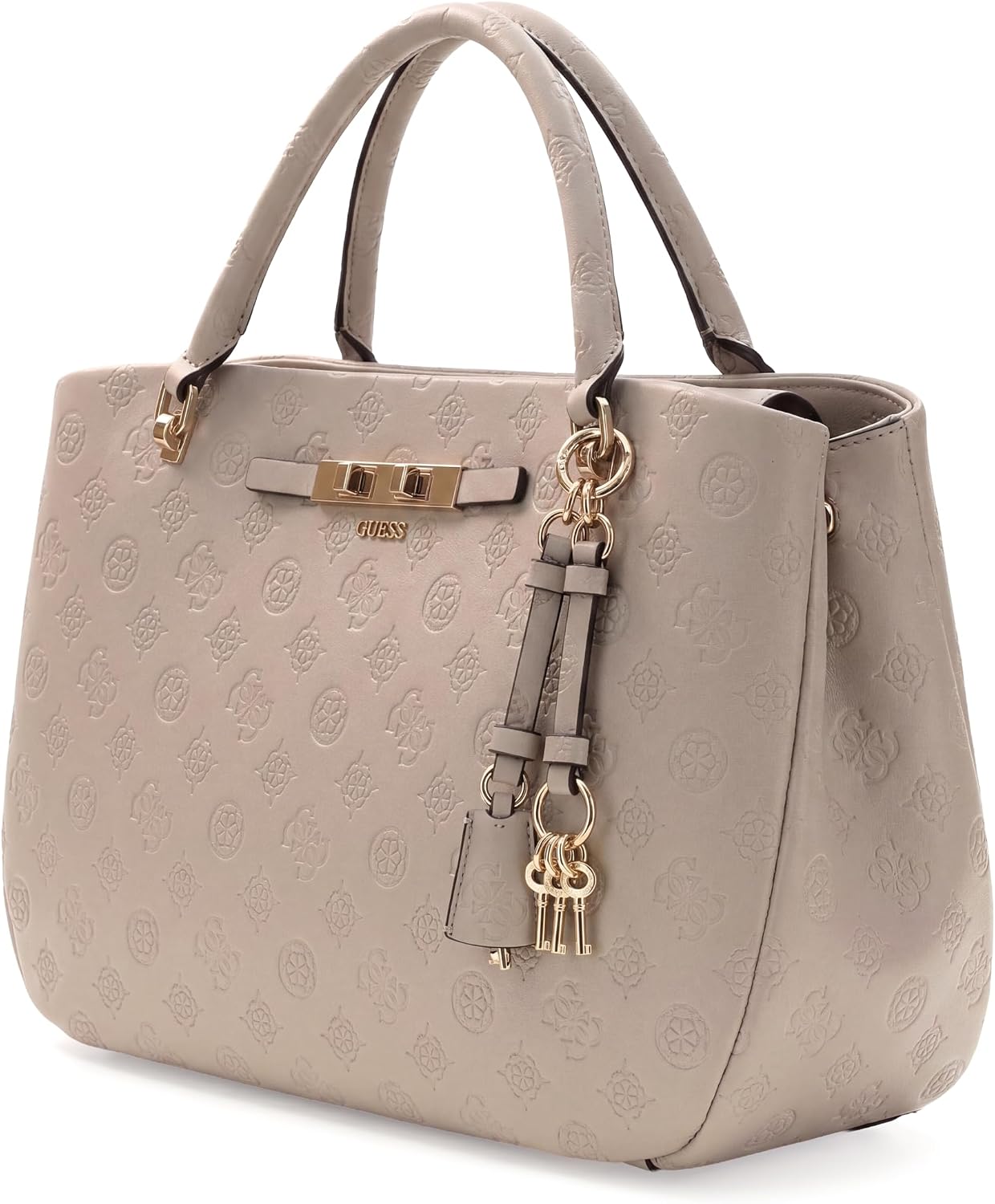 BOLSO SATCHEL GUESS CARMELLA TAUPE - 5