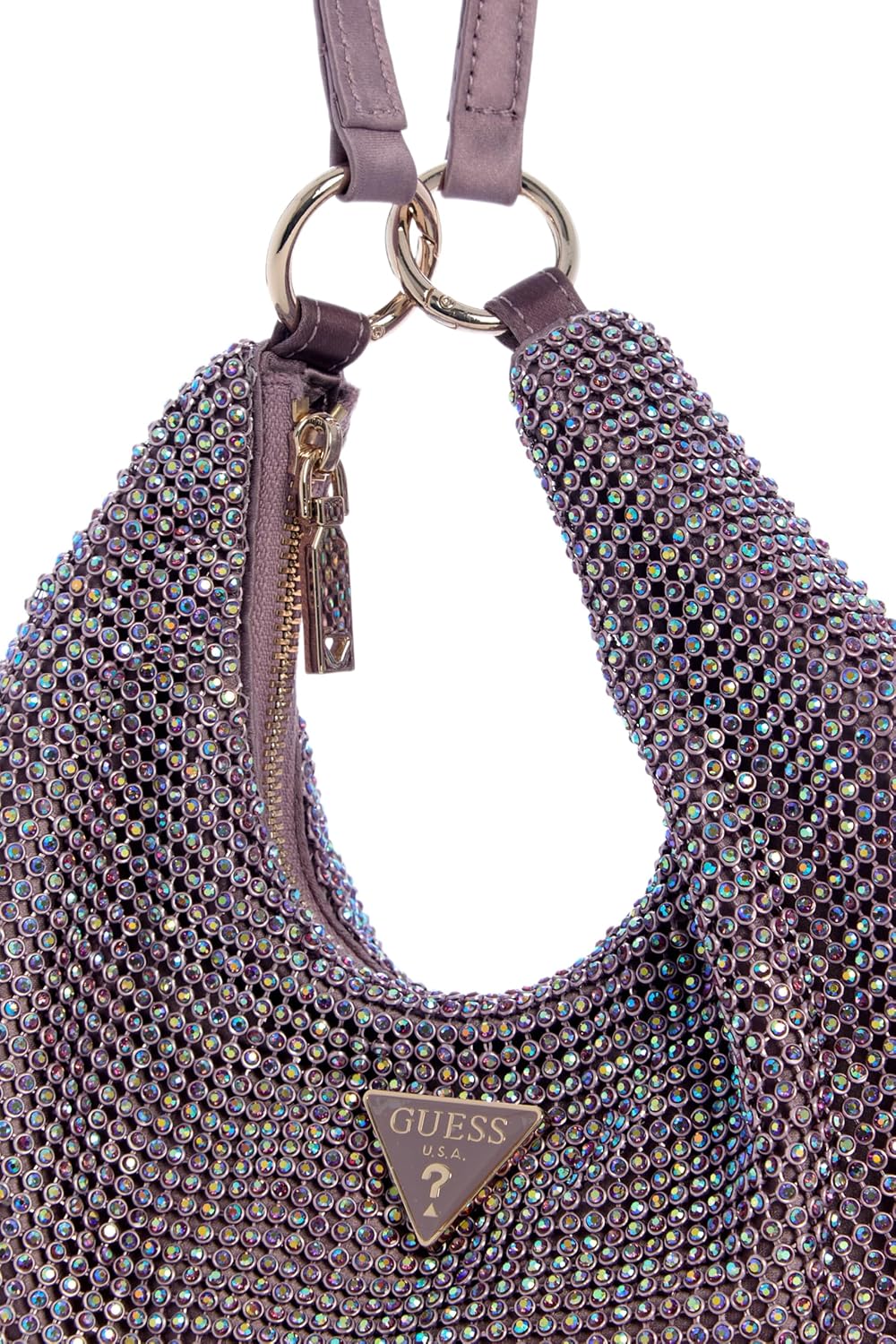 BOLSO DE MANO GUESS JEWELS CON CORREA PARA HOMBRO DORADO - 4
