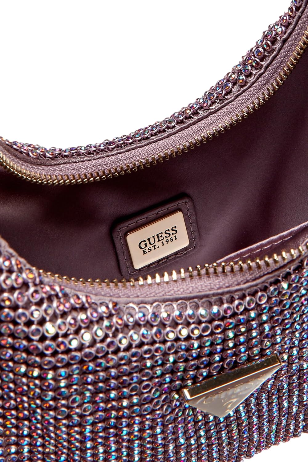 BOLSO DE MANO GUESS JEWELS CON CORREA PARA HOMBRO DORADO - 5