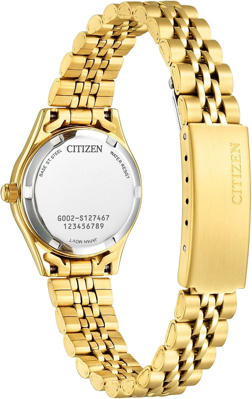 RELOJ DE PULSERA CITIZEN PARA MUJER CON PULSERA DE ACERO INOXIDABLE DORADO Y CRISTALES - 3