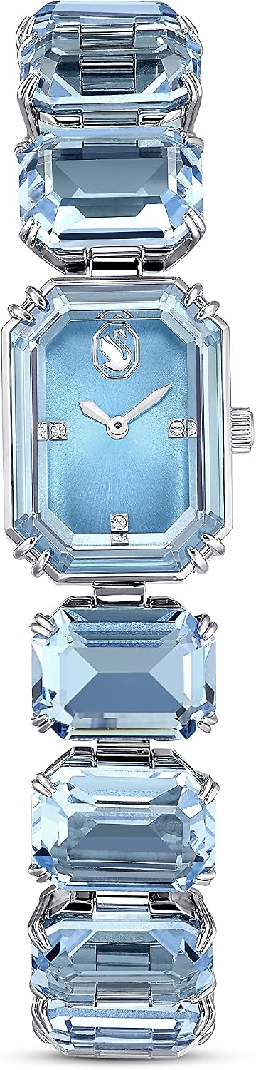 RELOJ DE PULSERA SWAROVSKI MILLENIA CON CRISTALES AZUL OCTÁGONO Y PULSERA DE ACERO - 1