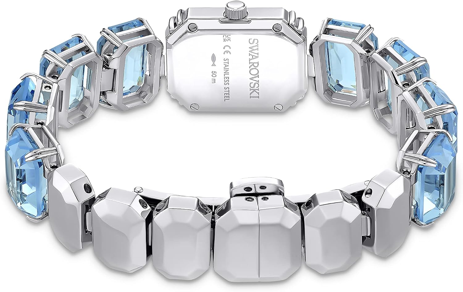 RELOJ DE PULSERA SWAROVSKI MILLENIA CON CRISTALES AZUL OCTÁGONO Y PULSERA DE ACERO - 3