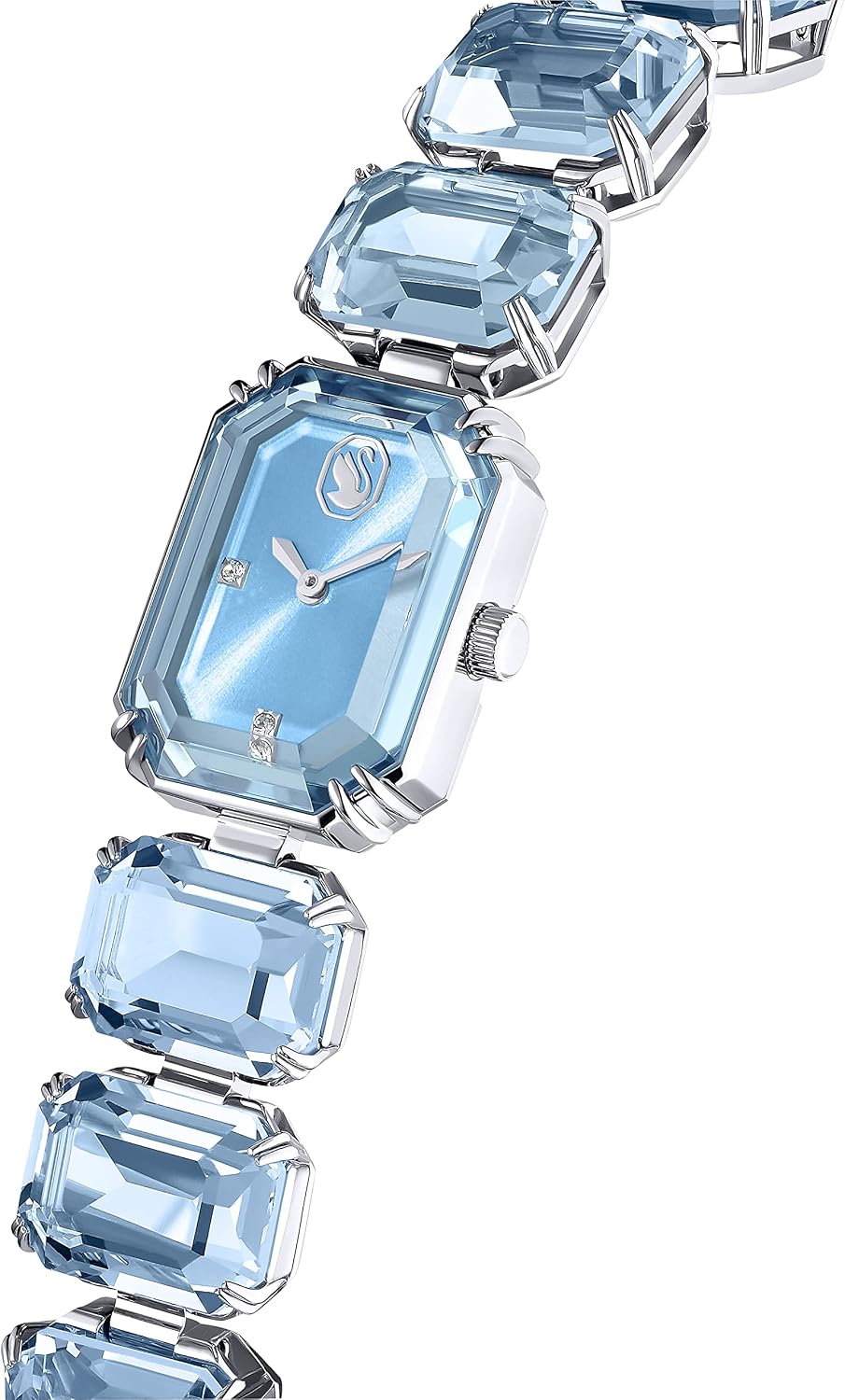RELOJ DE PULSERA SWAROVSKI MILLENIA CON CRISTALES AZUL OCTÁGONO Y PULSERA DE ACERO - 4
