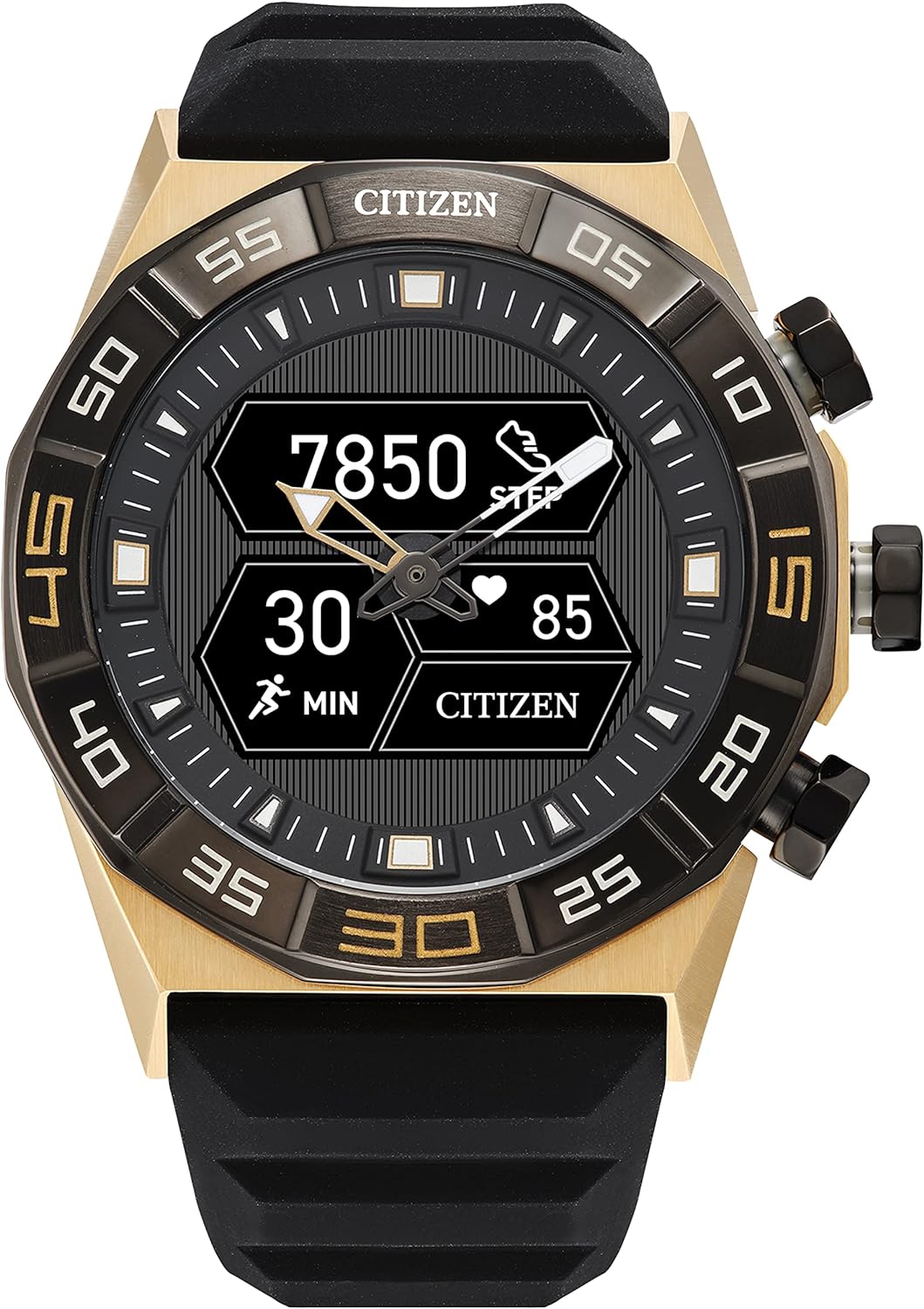 SMARTWATCH CITIZEN CZ SMART PQ2 HYBRID NEGRO CON PANTALLA PERSONALIZABLE BLANCO Y NEGRO - 1
