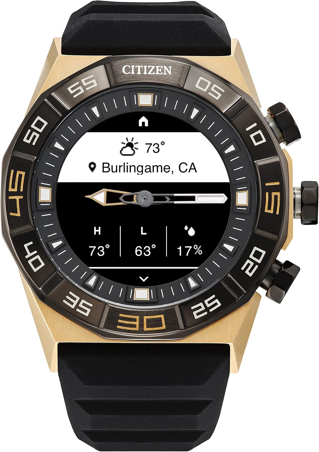 SMARTWATCH CITIZEN CZ SMART PQ2 HYBRID NEGRO CON PANTALLA PERSONALIZABLE BLANCO Y NEGRO - 5