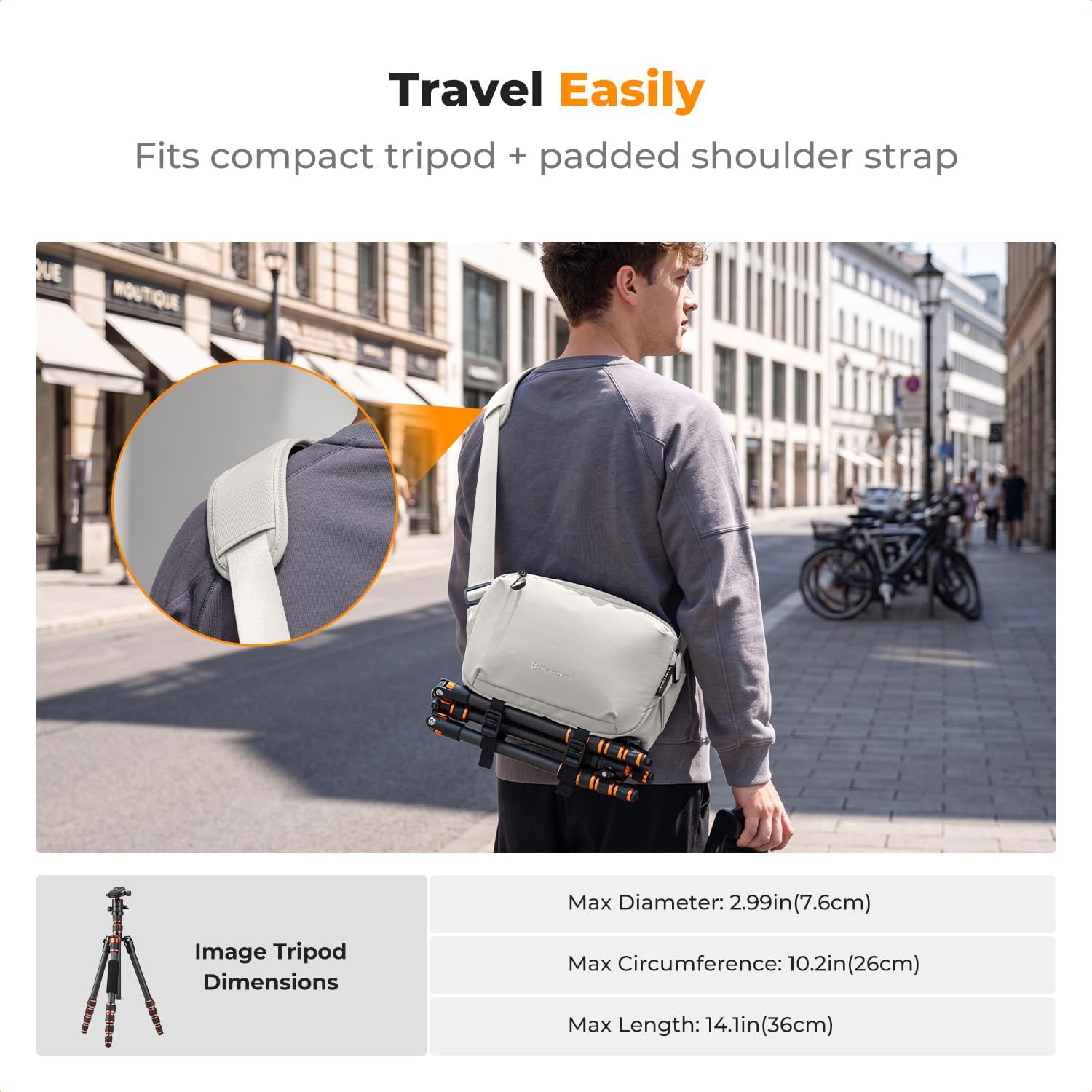 BOLSO BANDOLERA PARA CÁMARA KYF CONCEPT 2 EN 1 - 5