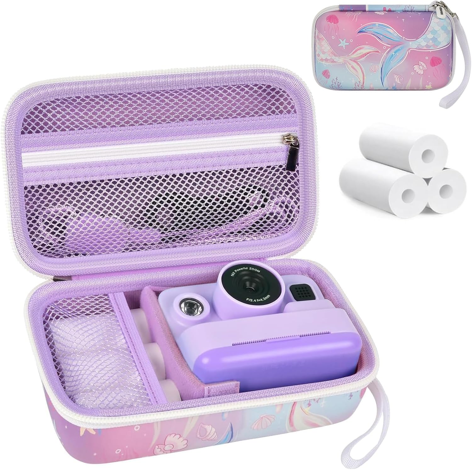 ESTUCHE PARA CÁMARA INSTANTÁNEA PARA NIÑOS GRAPSA ROSA CON 3 ROLLOS DE ...