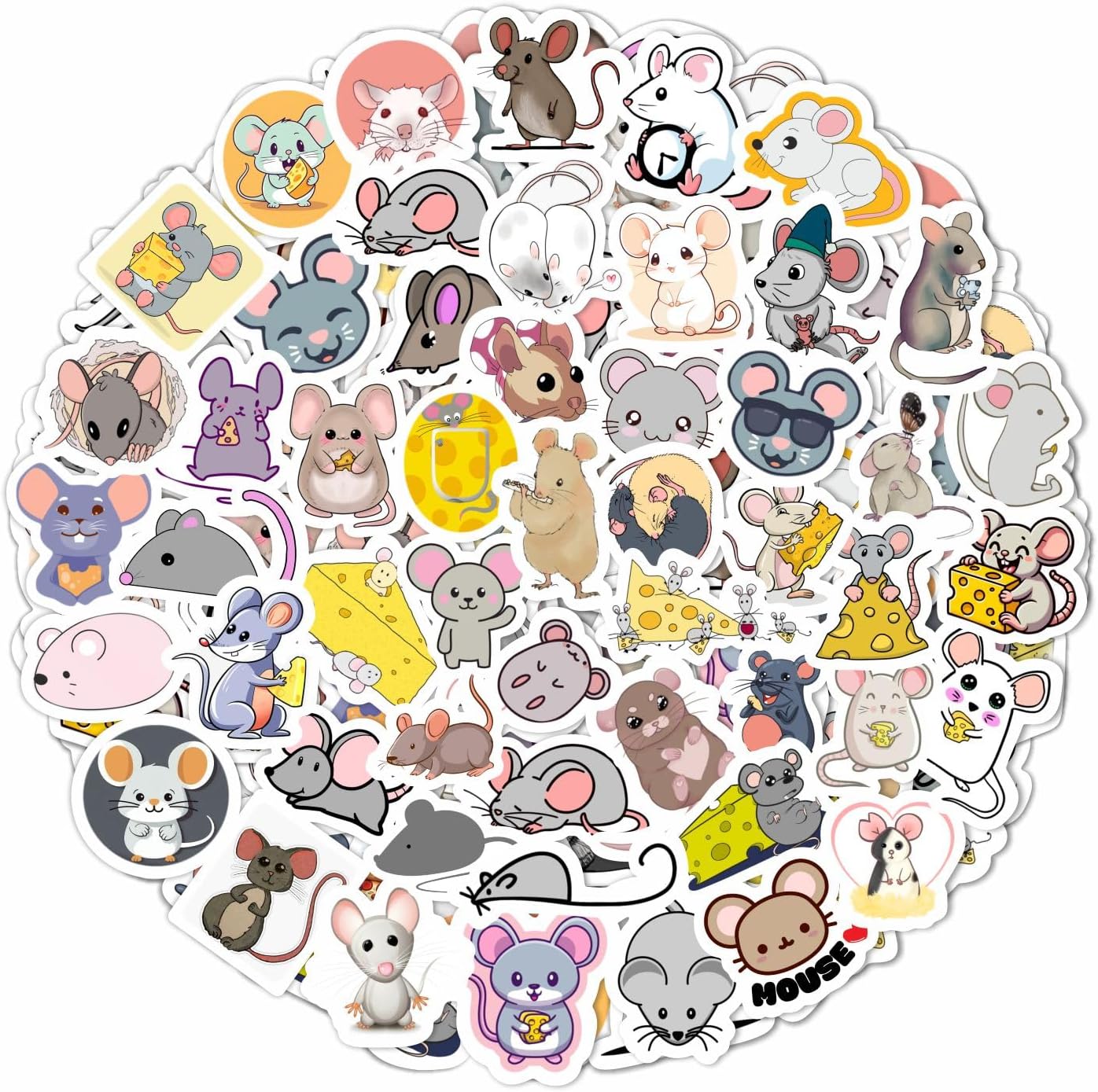 Stickers De Raton STICKERS PARA LAPTOP Y BOTELLA BULBACRAFT 100 UNIDADES DISEÑO RATÓN ...