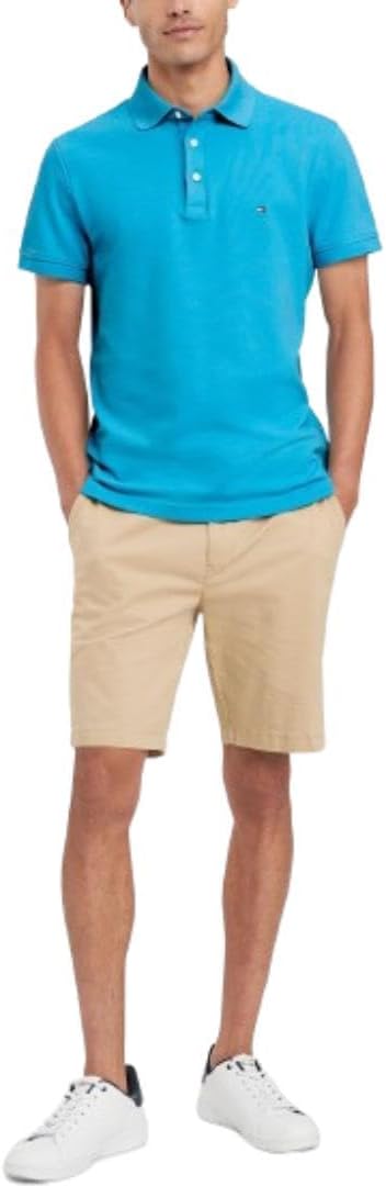 POLO PARA HOMBRE TOMMY HILFIGER MANGA CORTA SLIM FIT ALGODÓN ORGÁNICO AZUL - 4