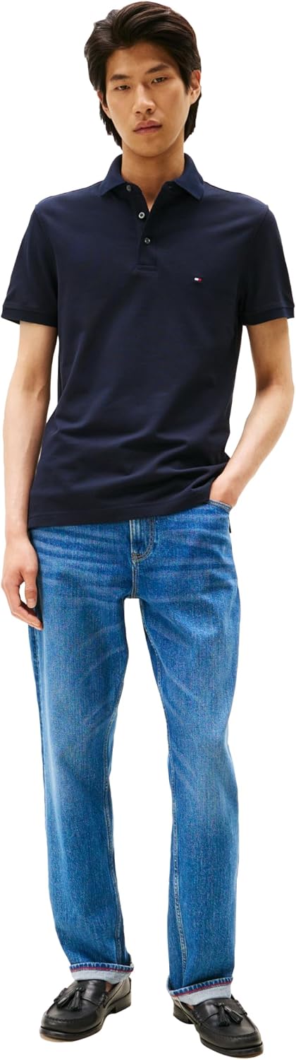 POLO PARA HOMBRE TOMMY HILFIGER MANGA CORTA SLIM FIT ALGODÓN ORGÁNICO Y STRETCH DESERT SKY - 4