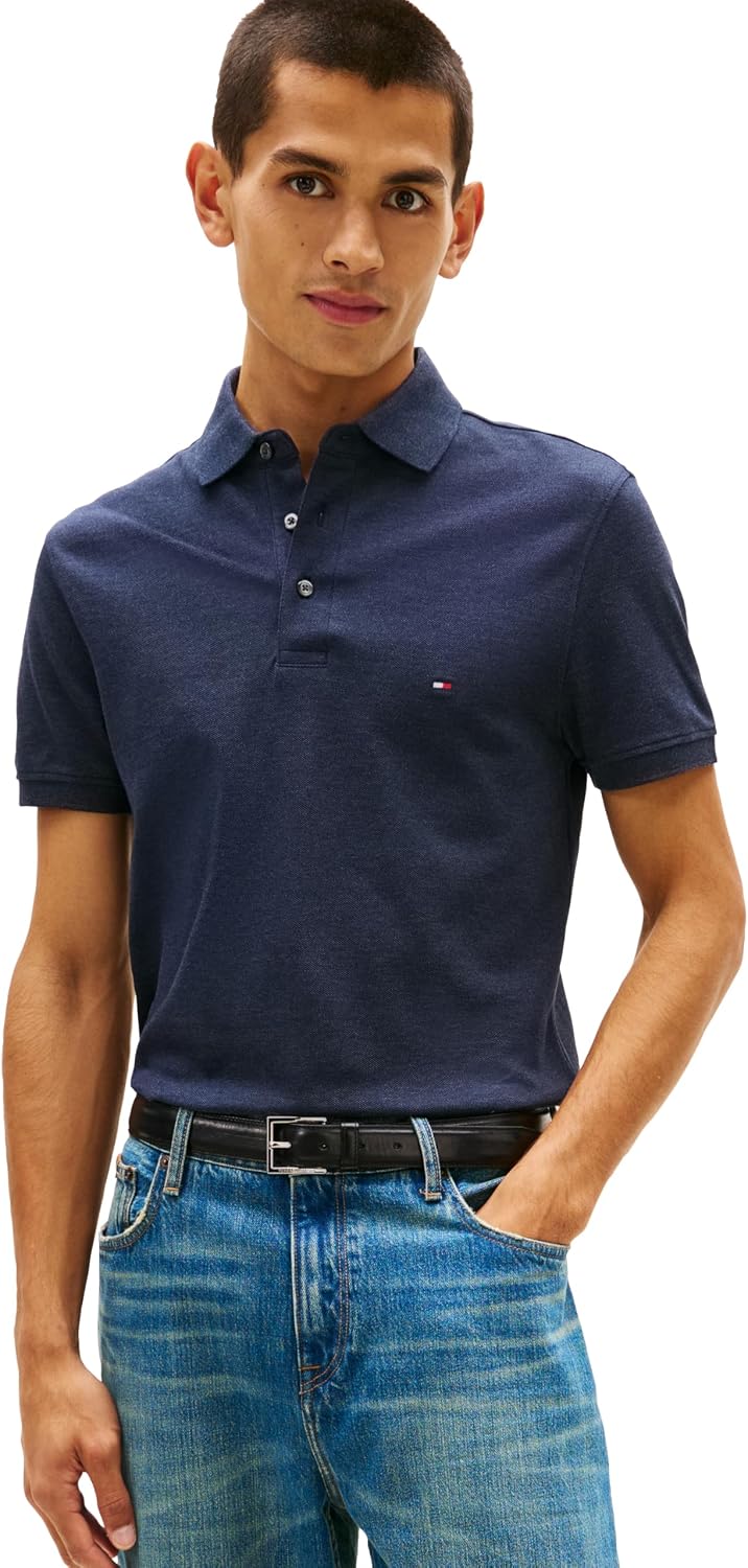 POLO PARA HOMBRE TOMMY HILFIGER MANGA CORTA SLIM FIT ALGODÓN ORGÁNICO Y STRETCH - 1