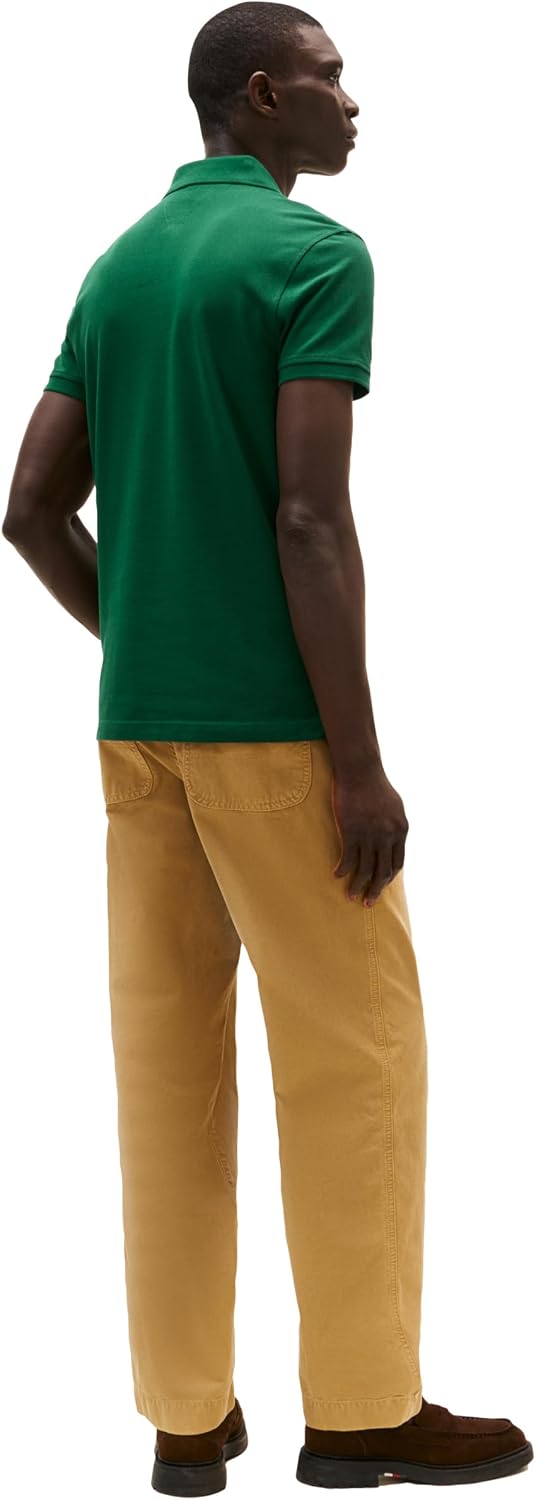 POLO PARA HOMBRE TOMMY HILFIGER MANGA CORTA SLIM FIT ALGODÓN ORGÁNICO Y STRETCH VERDE ORNAMENTAL - 4