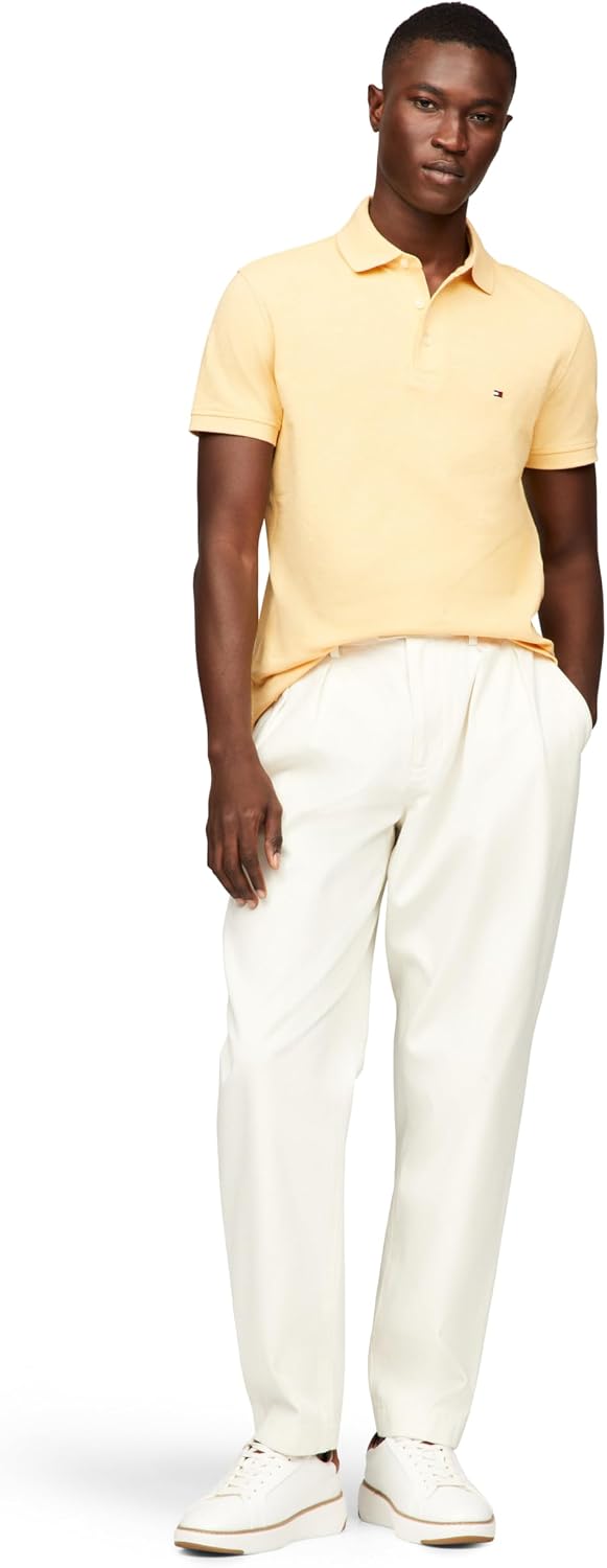 POLO PARA HOMBRE TOMMY HILFIGER MANGA CORTA SLIM FIT ALGODÓN ORGÁNICO AMARILLO - 3