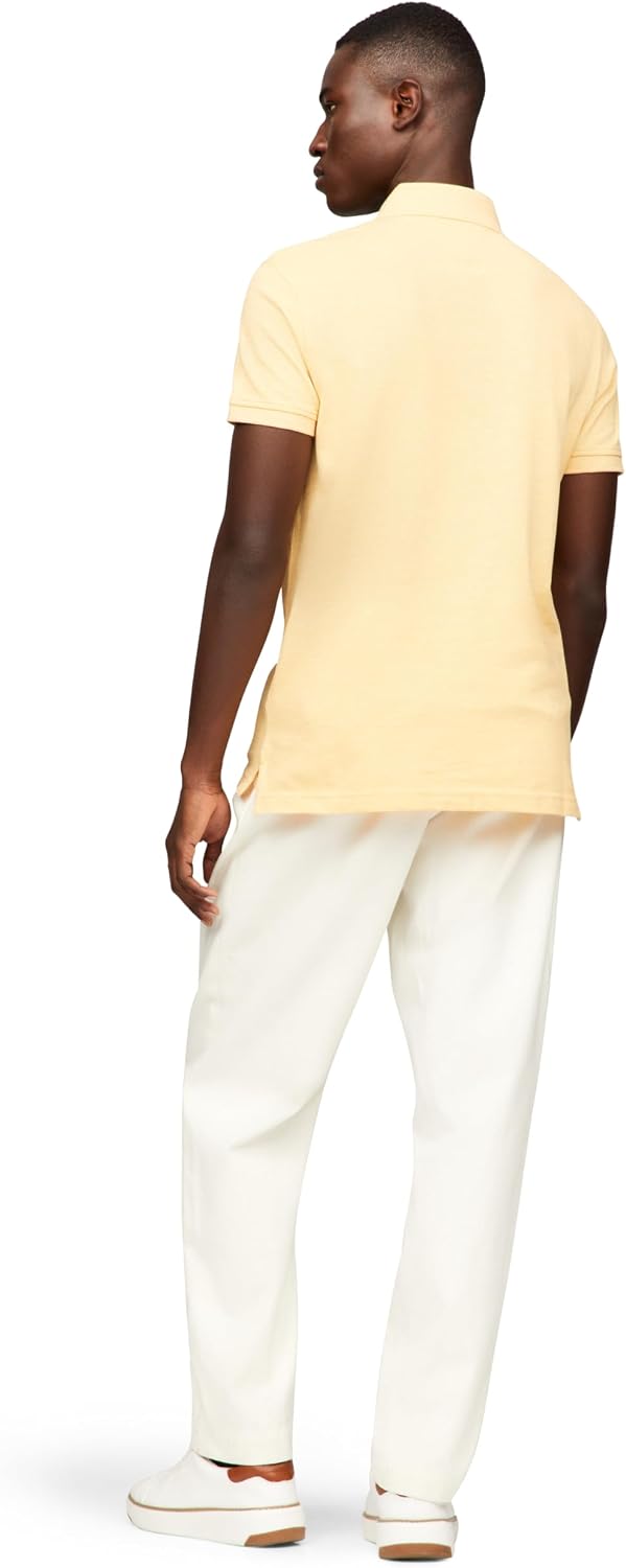 POLO PARA HOMBRE TOMMY HILFIGER MANGA CORTA SLIM FIT ALGODÓN ORGÁNICO AMARILLO - 4