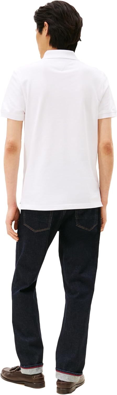 POLO PARA HOMBRE TOMMY HILFIGER MANGA CORTA SLIM FIT ALGODÓN ORGÁNICO BLANCO - 5
