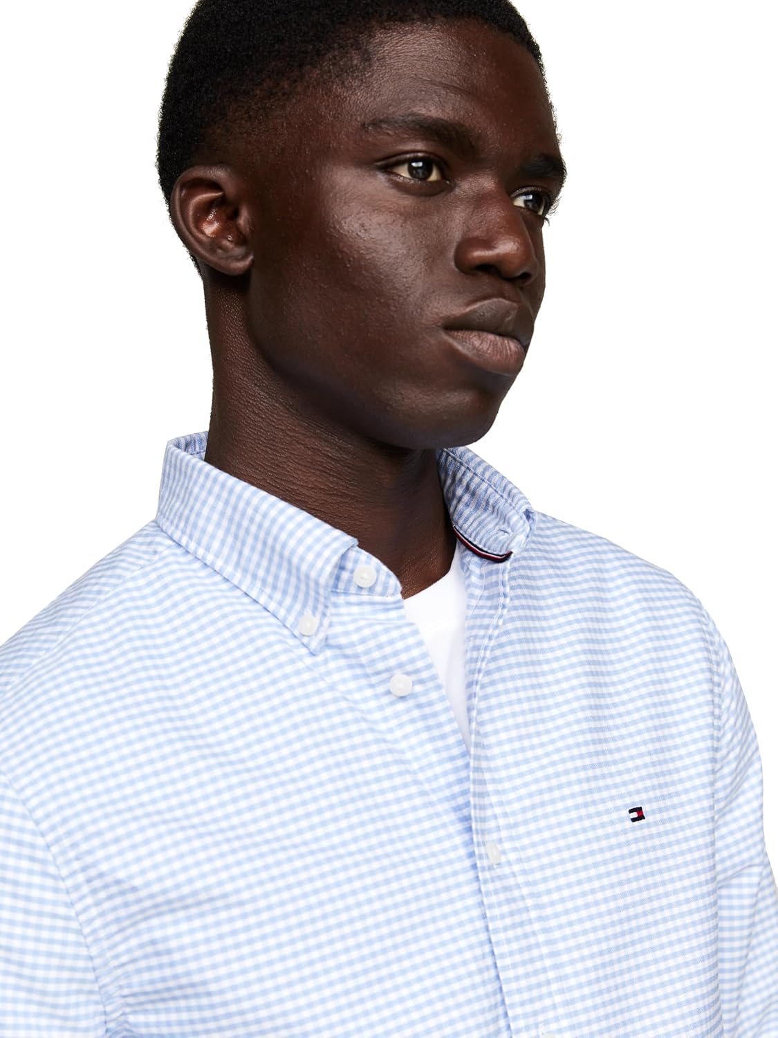 CAMISA DE HOMBRE TOMMY HILFIGER OXFORD MANGA LARGA AJUSTE REGULAR AZUL NUBLADO/BLANCO - 2