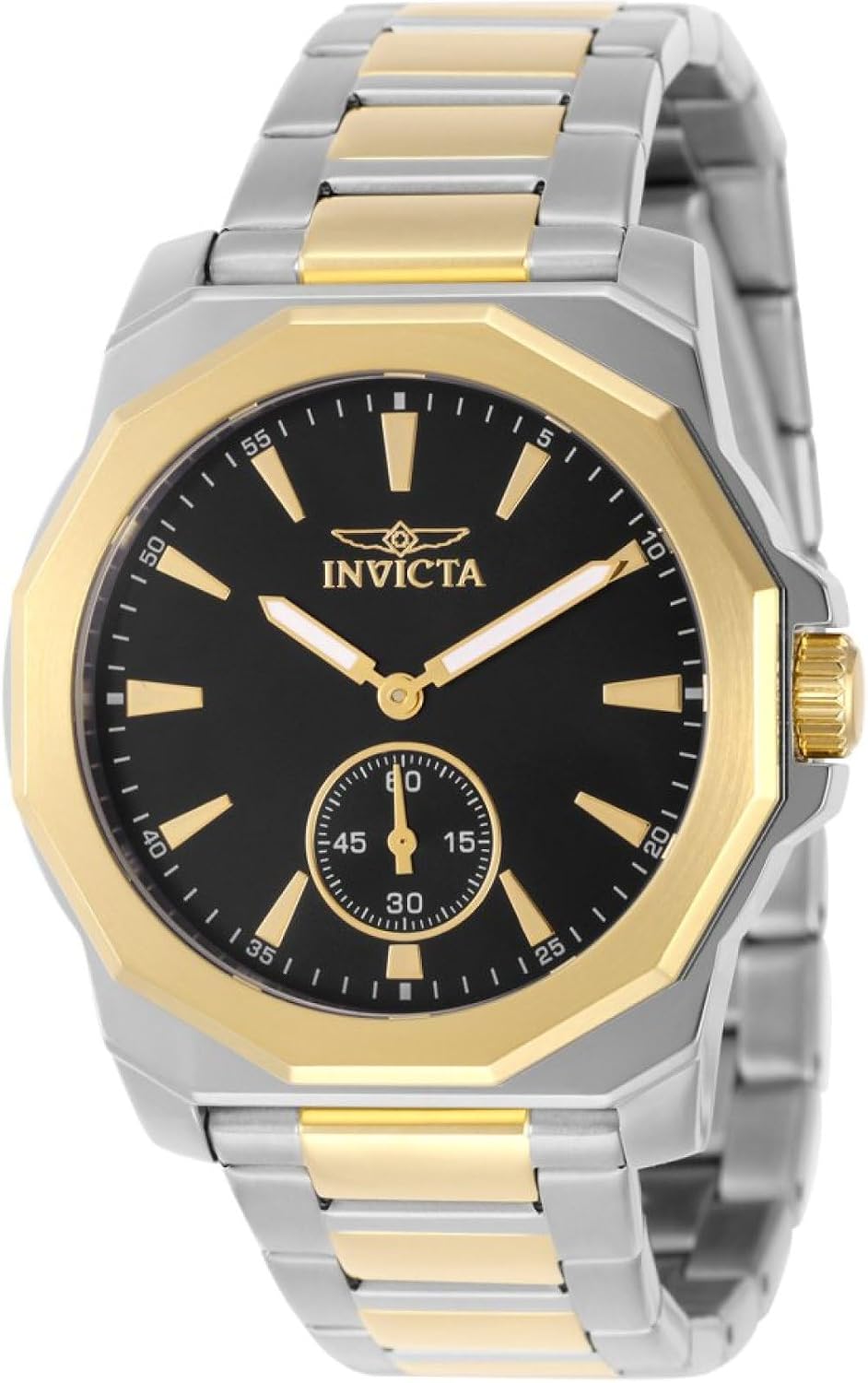 RELOJ DE PULSERA INVICTA SPEEDWAY HOMBRE 42MM ACERO INOXIDABLE DORADO Y ACERO ESFERA NEGRA VD78 CUARZO - 1