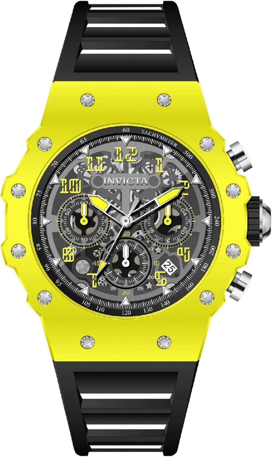 RELOJ DE PULSERA INVICTA RACING HOMBRE 43.5MM SILICONA PLATEADO ESFERA PLATEADA CUARZO - 1