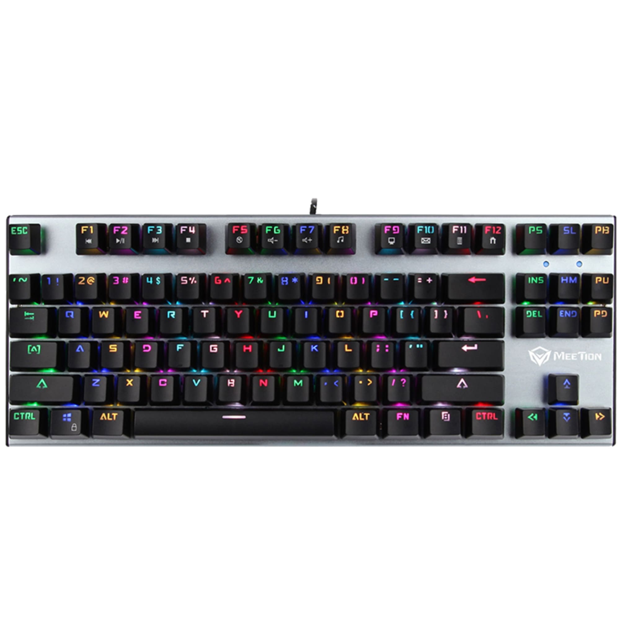 TECLADO GAMER MECÁNICO 88-SWITCH TKL RGB MEETION MK04 EN ESPAÑOL CUSTOMIZABLE OUTEMU BLUE ANTI-GHOSTING - 2