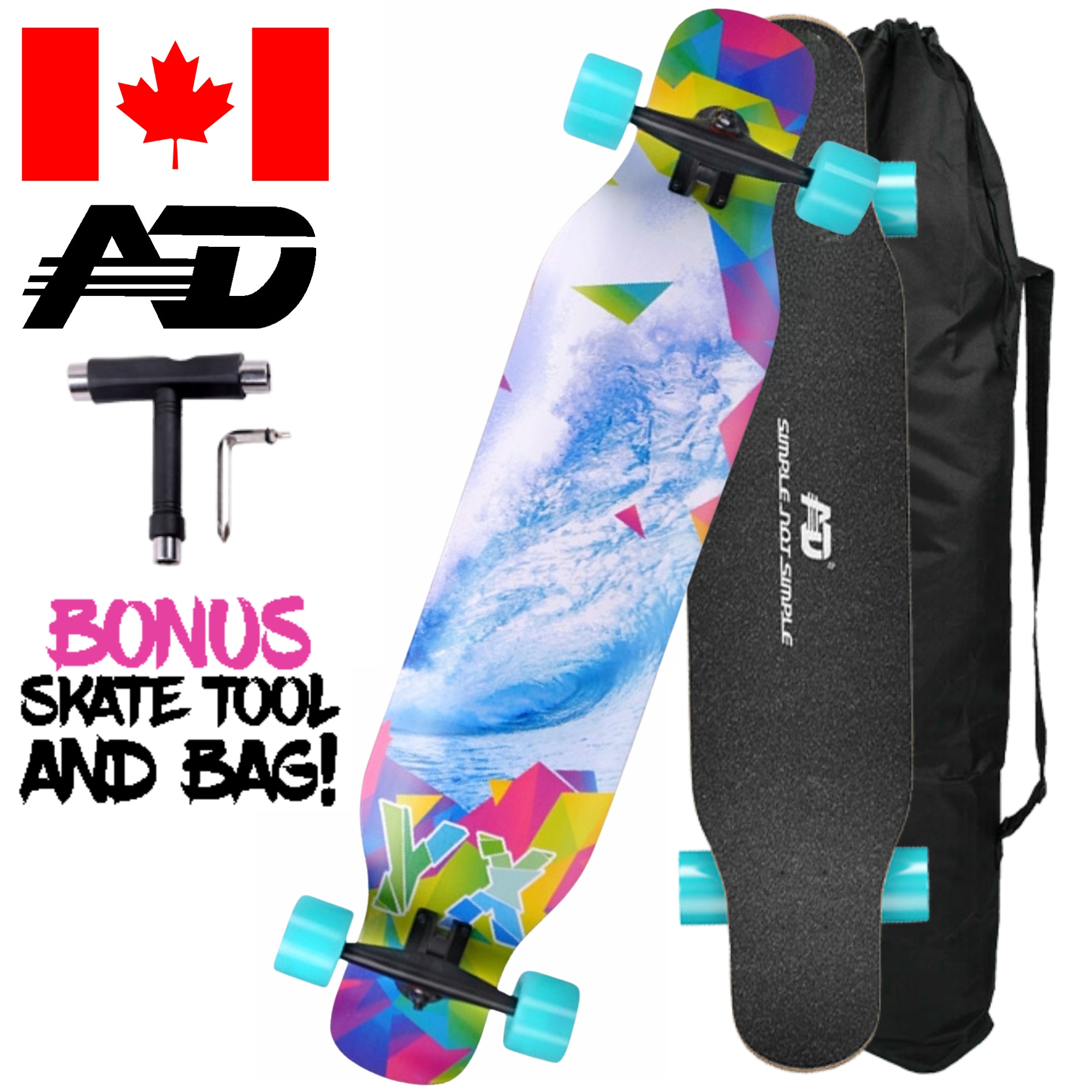 SKATE LONGBOARD 42'' DANCING CRUISING DOWNHILL - SEA - 1