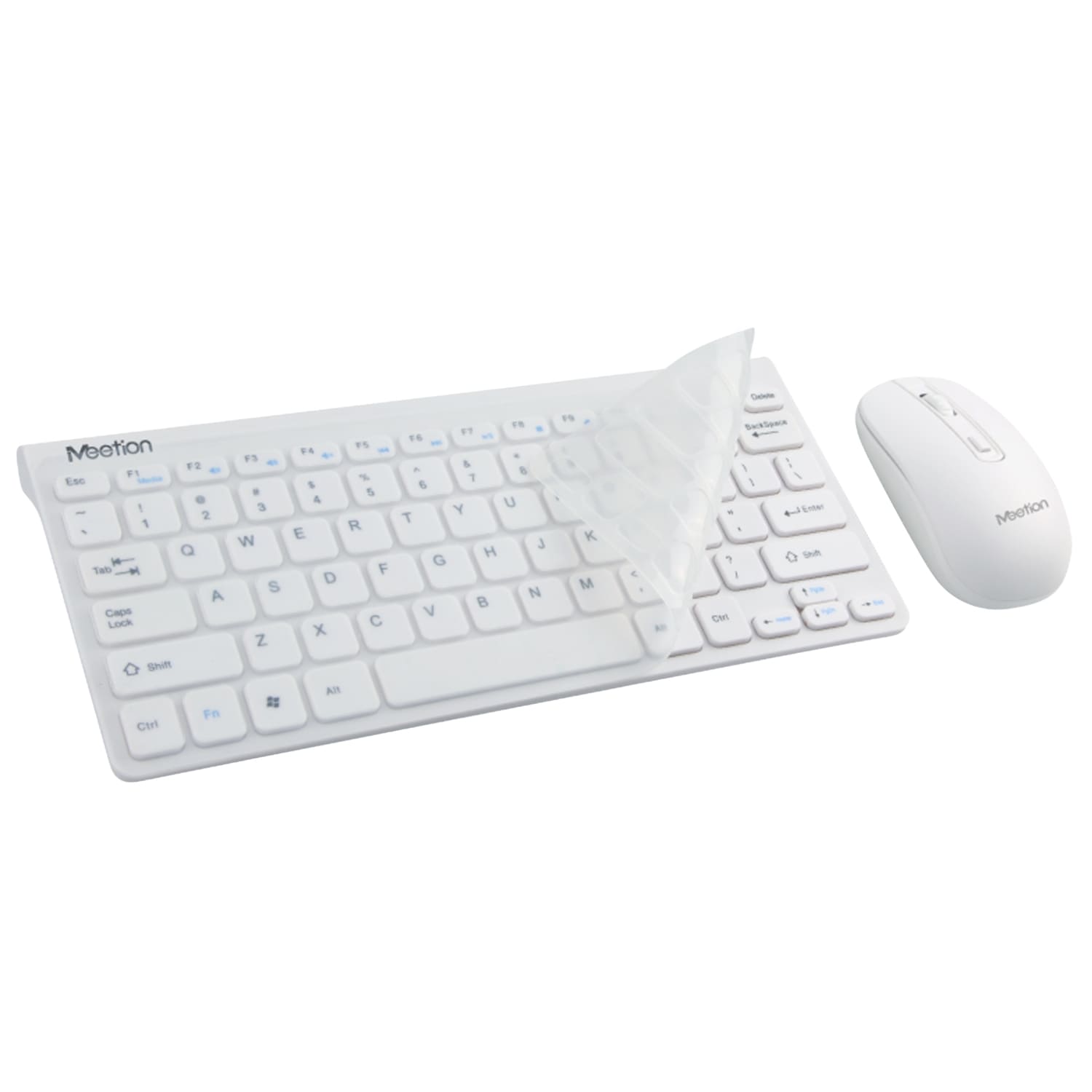 KIT TECLADO MOUSE INALÁMBRICOS MEETION MINI4000 2.4GHZ USB 2.0 TKL ESPAÑOL 1600 DPI INCLUYE BATERÍAS - BLANCO - 4