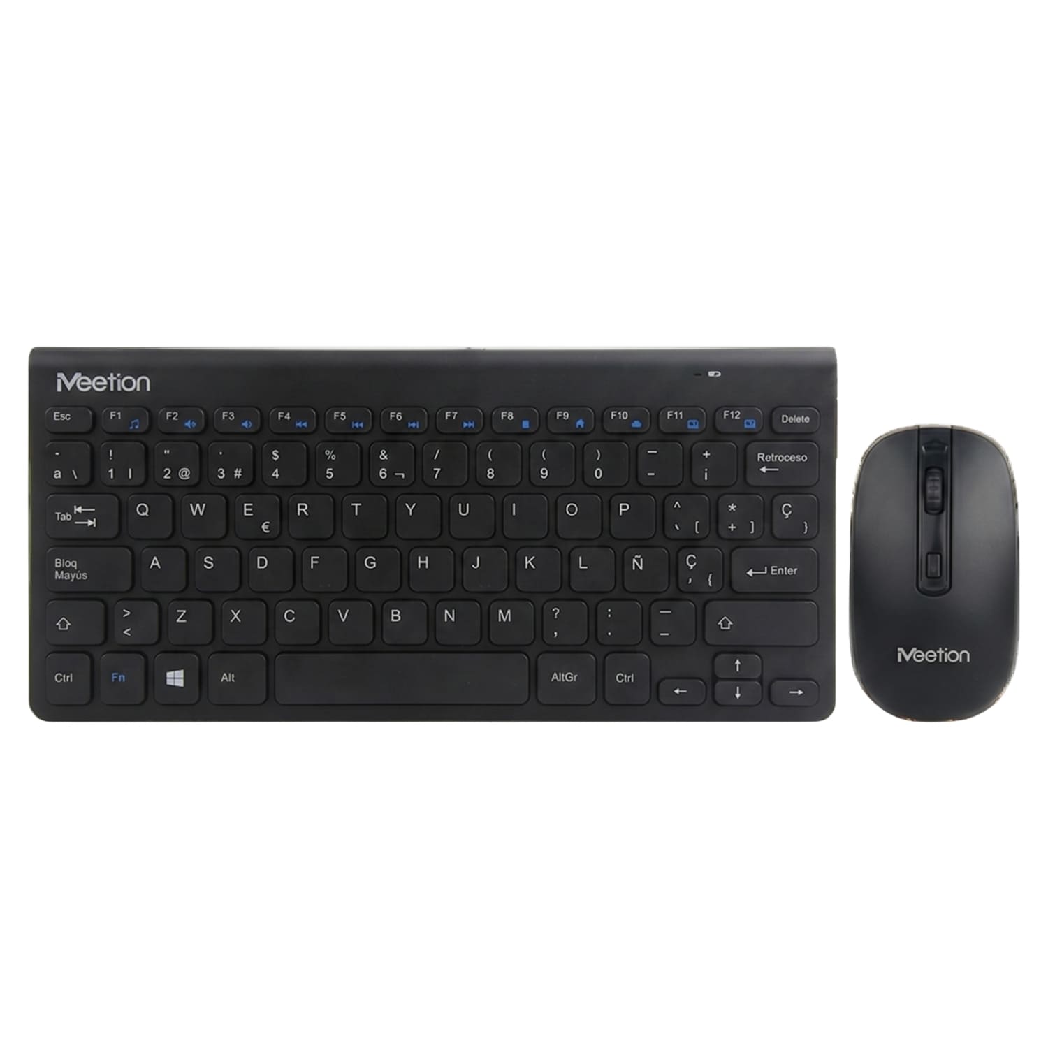 KIT TECLADO MOUSE INALÁMBRICOS MEETION MINI4000 2.4GHZ USB 2.0 TKL ESPAÑOL 1600 DPI INCLUYE BATERÍAS - NEGRO - 3