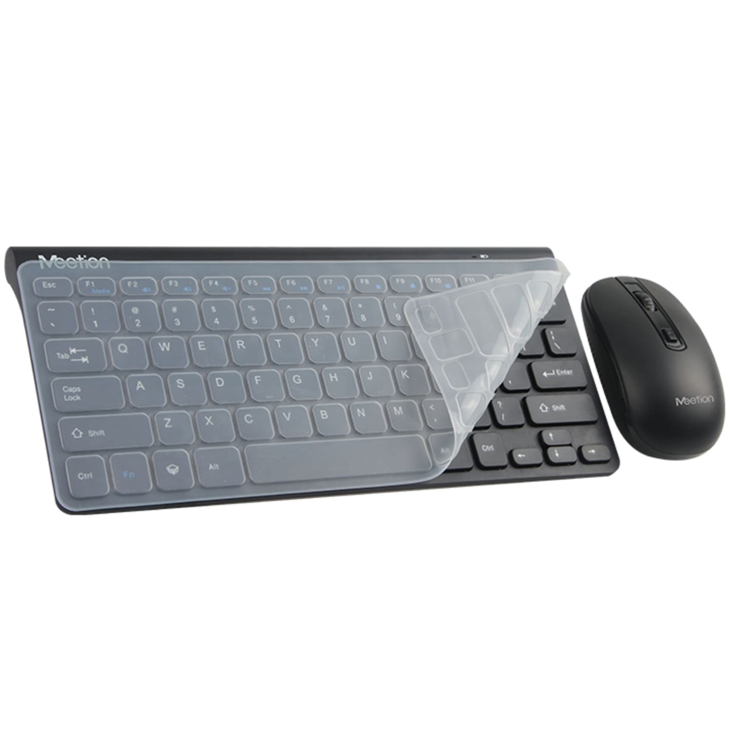 KIT TECLADO MOUSE INALÁMBRICOS MEETION MINI4000 2.4GHZ USB 2.0 TKL ESPAÑOL 1600 DPI INCLUYE BATERÍAS - NEGRO - 4