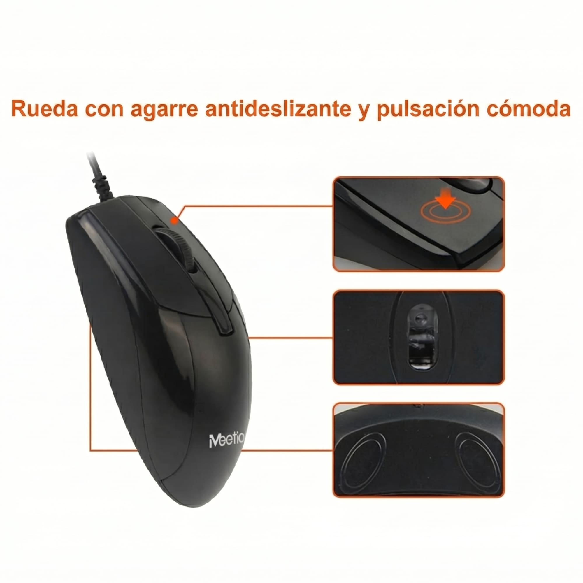 KIT TECLADO MULTIMEDIA EN ESPAÑOL + MOUSE + SPEAKERS + PAD MEETION C105 COMBO PARA PRODUCTIVIDAD ESTUDIO Y TRABAJO - 9