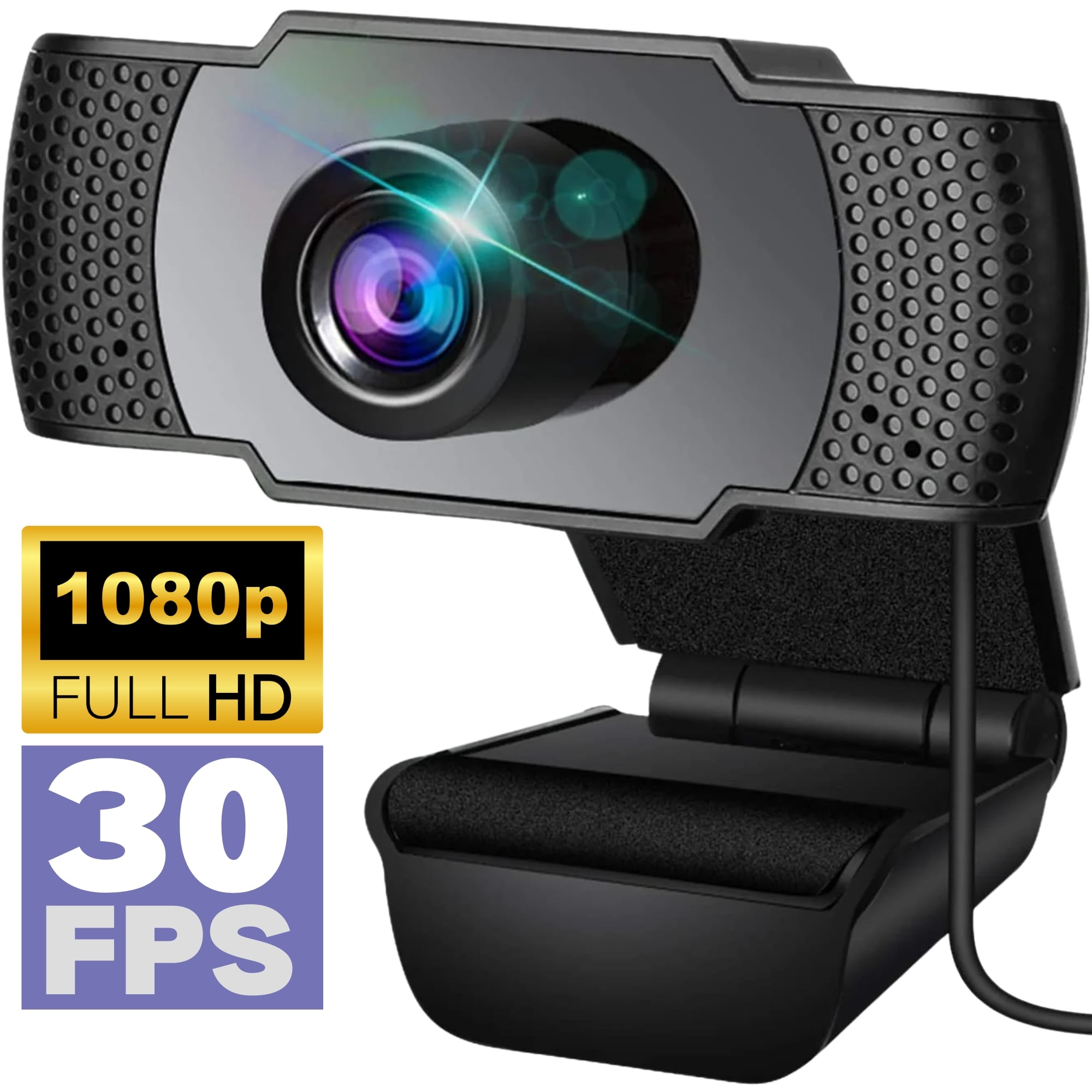 WEBCAM 1080P FULL HD 30FPS CON MICRÓFONO USB 2.0 PLUG Y PLAY CABLE 1.4M COMPATIBLE CON PC MAC ANDROID ZOOM Y STREAMING - 1