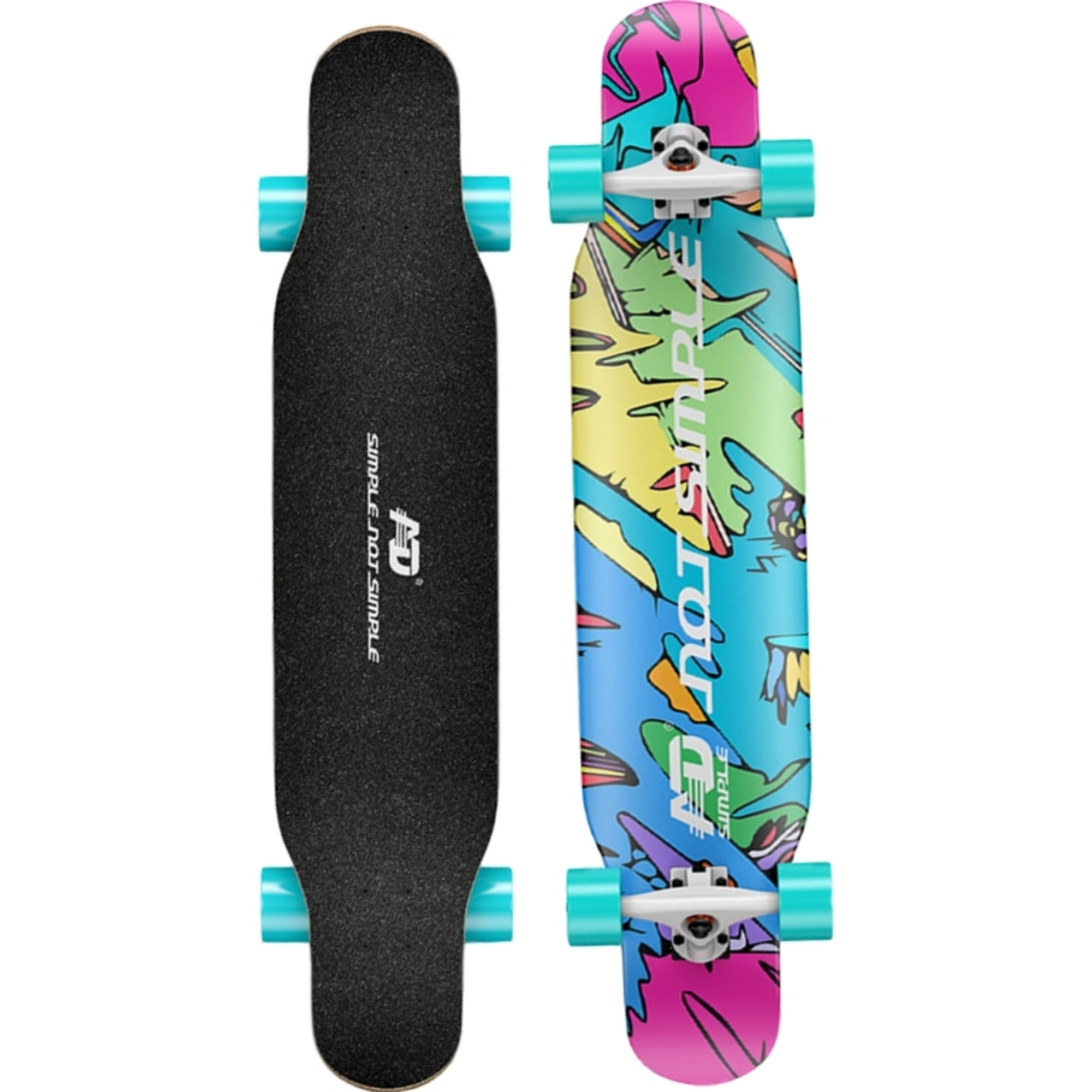 SKATE LONGBOARD 42'' DANCING CRUISING DOWNHILL - RUEDAS LED - 4