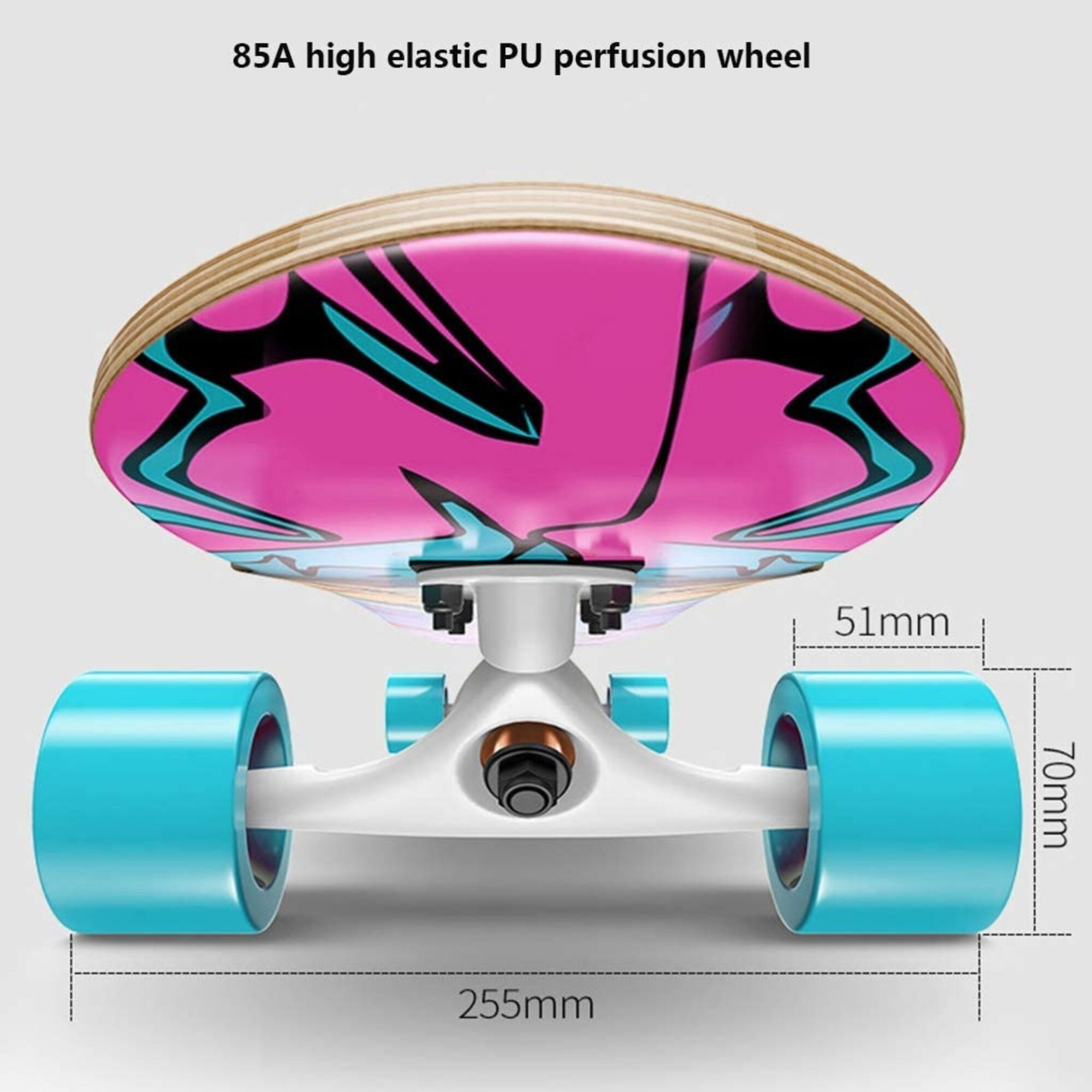 SKATE LONGBOARD 42'' DANCING CRUISING DOWNHILL - RUEDAS LED - 5