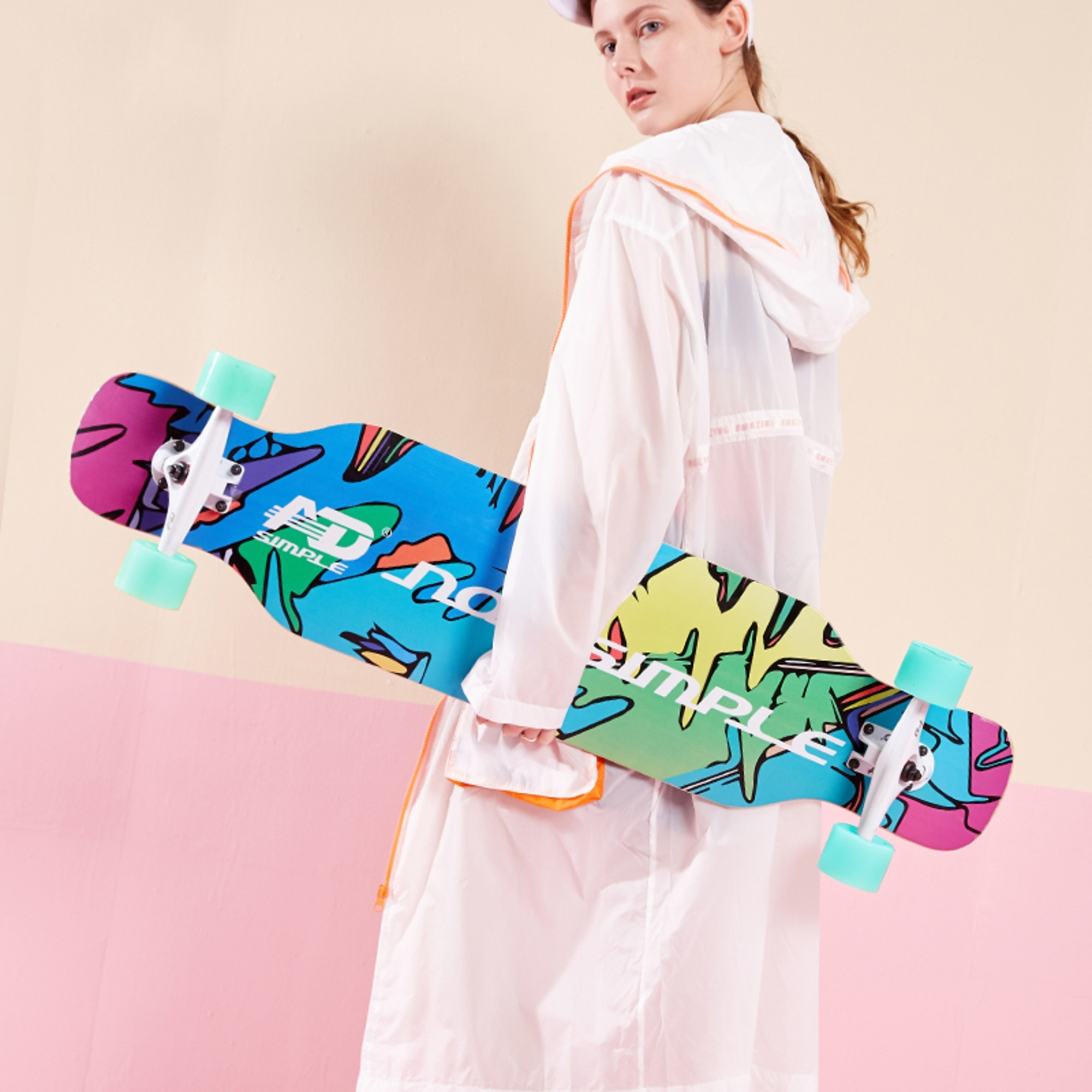 SKATE LONGBOARD 42'' DANCING CRUISING DOWNHILL - RUEDAS LED - 7