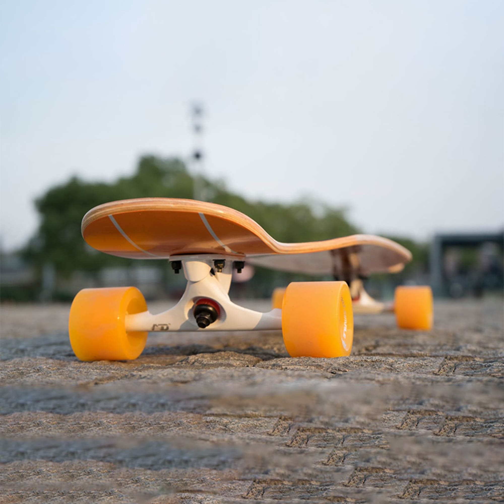 SKATE LONGBOARD 42'' DANCING CRUISING DOWNHILL - ORANGE - 8