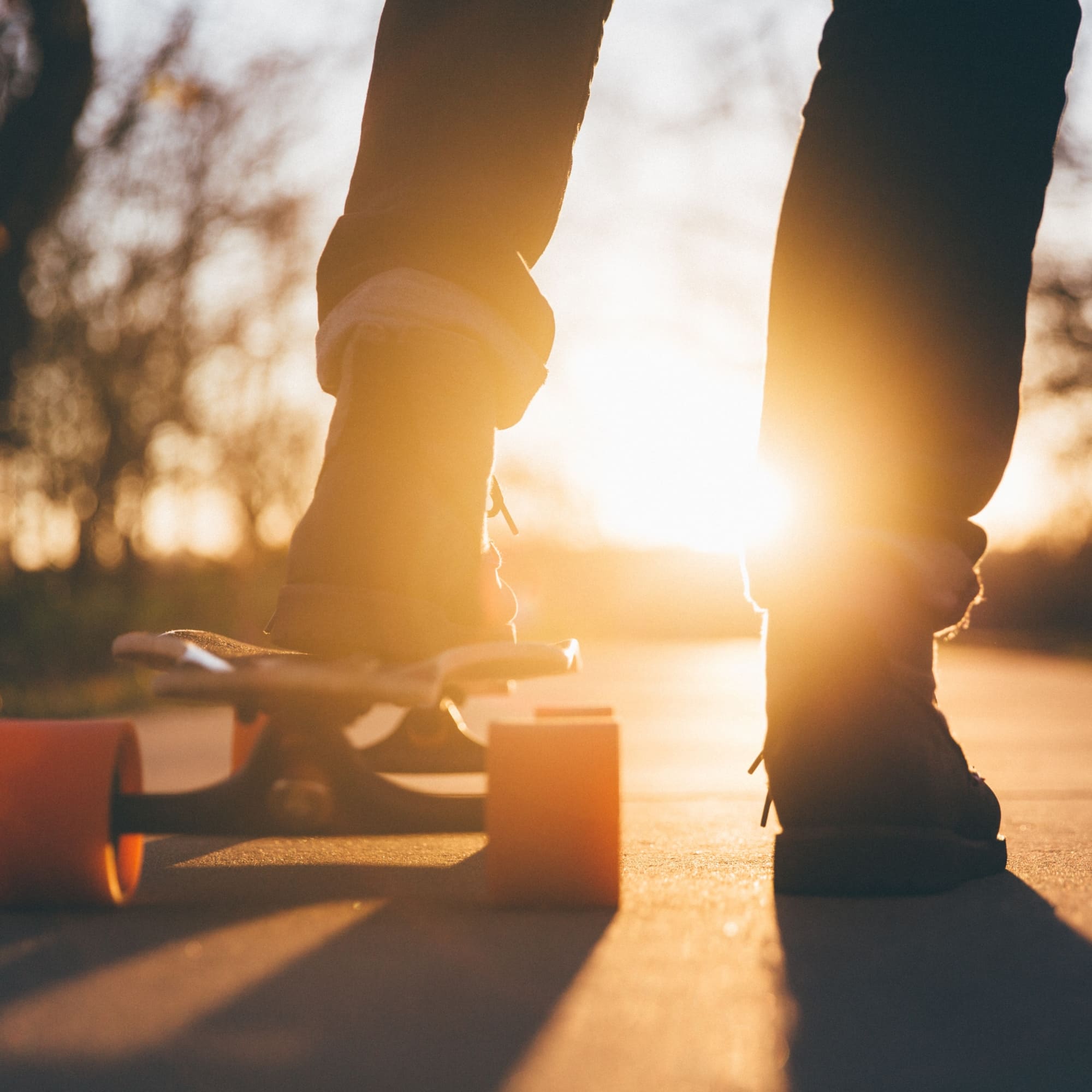 SKATE LONGBOARD 42'' DANCING CRUISING DOWNHILL - ORANGE - 9