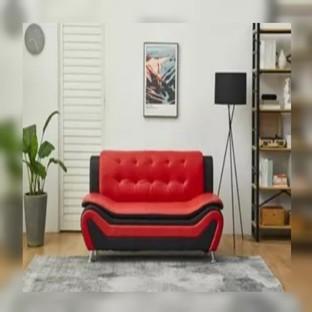SOFÁ DECOSTORE NEGRO/ROJO TOKKEN - 1