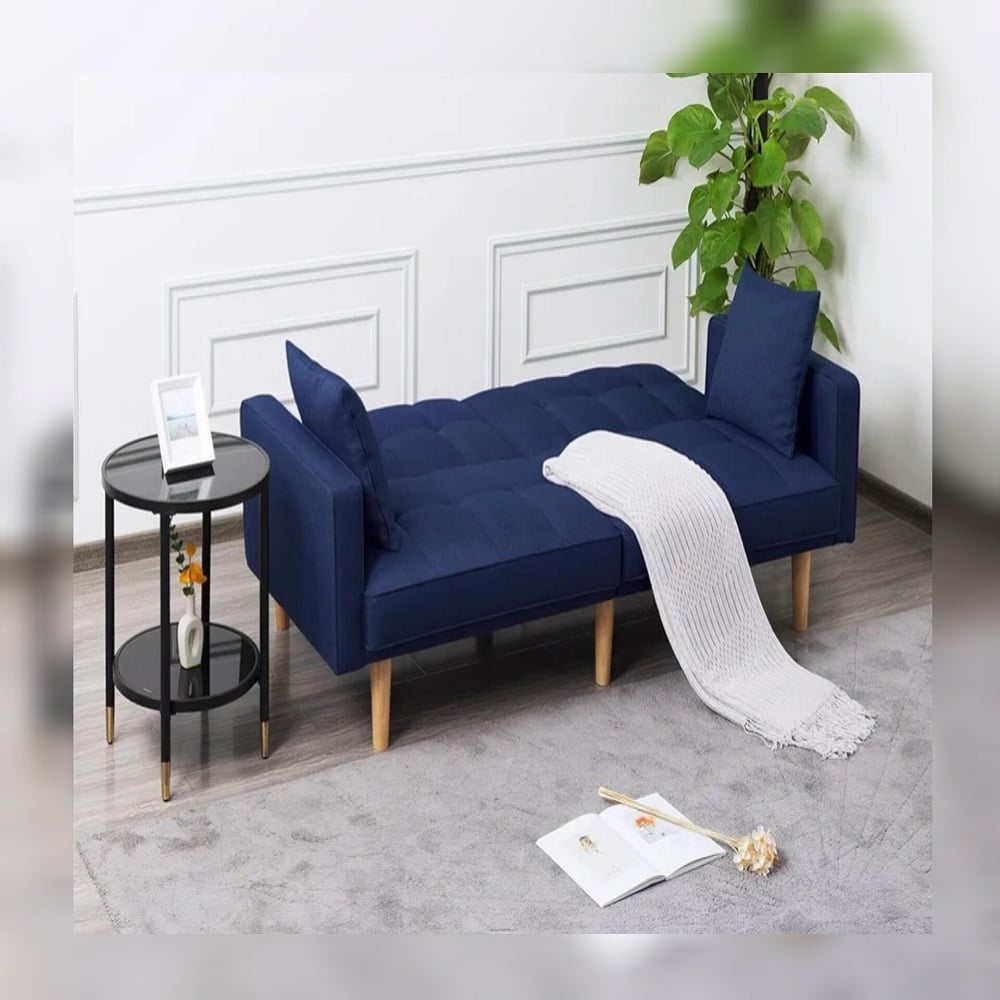 SOFÁ CAMA DECOSTORE AZUL TIME - 2