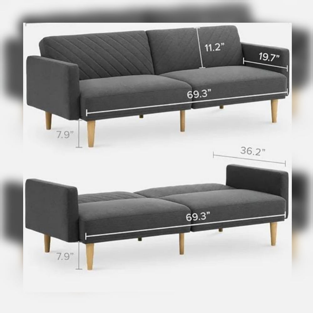 SOFÁ CAMA DECOSTORE GRIS CLARO TALE - 2