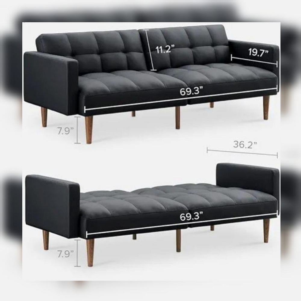 SOFÁ CAMA DECOSTORE NEGRO TIME - 2