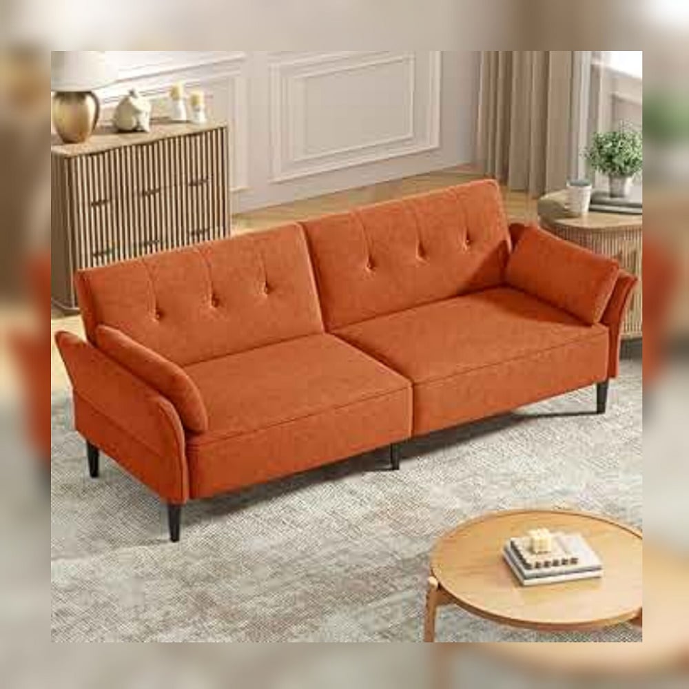 SOFÁ CAMA DECOSTORE NARANJA TAMESIS - 1