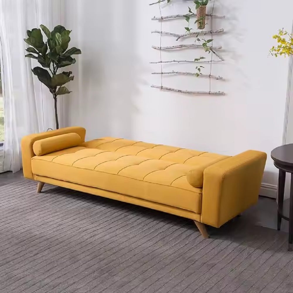 SOFÁ CAMA DECOSTORE MOSTAZA TAMMY - 2