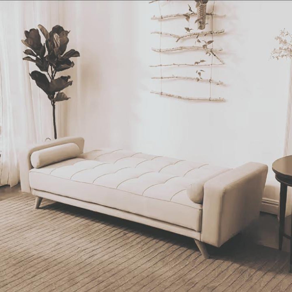 SOFÁ CAMA DECOSTORE BEIGE TAMMY - 2