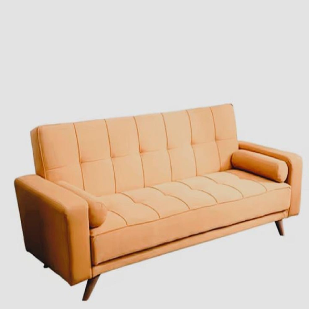 SOFÁ CAMA DECOSTORE NARANJA CLARO TAMMY - 1