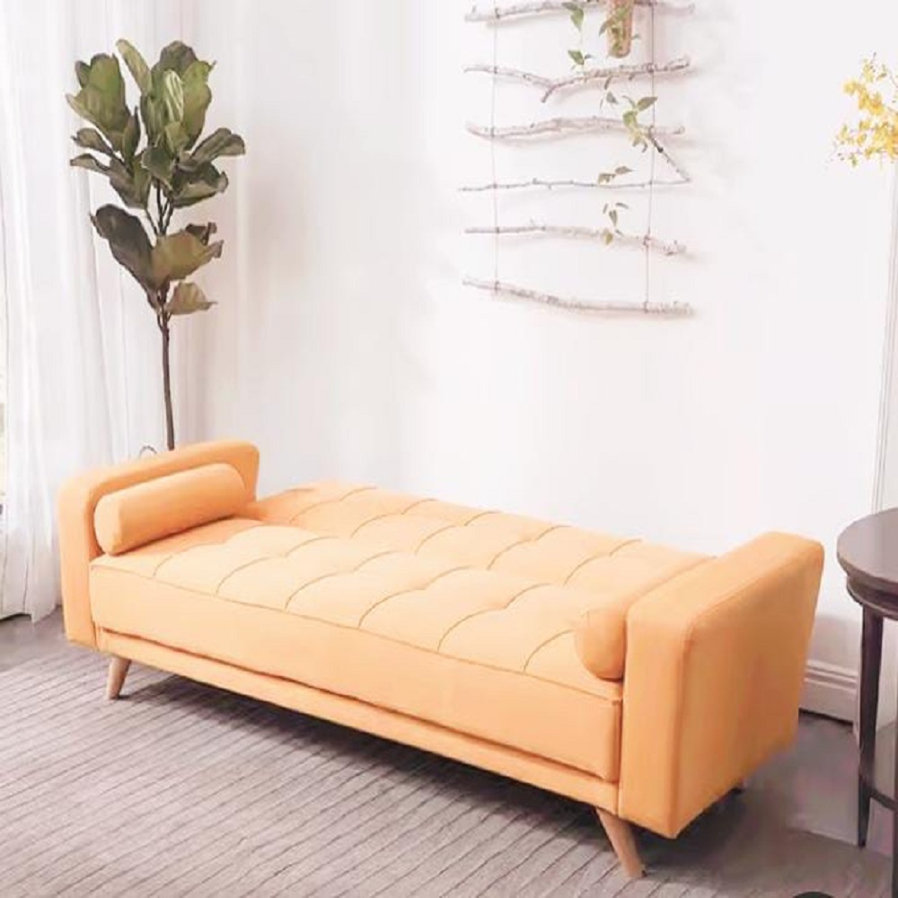 SOFÁ CAMA DECOSTORE NARANJA CLARO TAMMY - 2