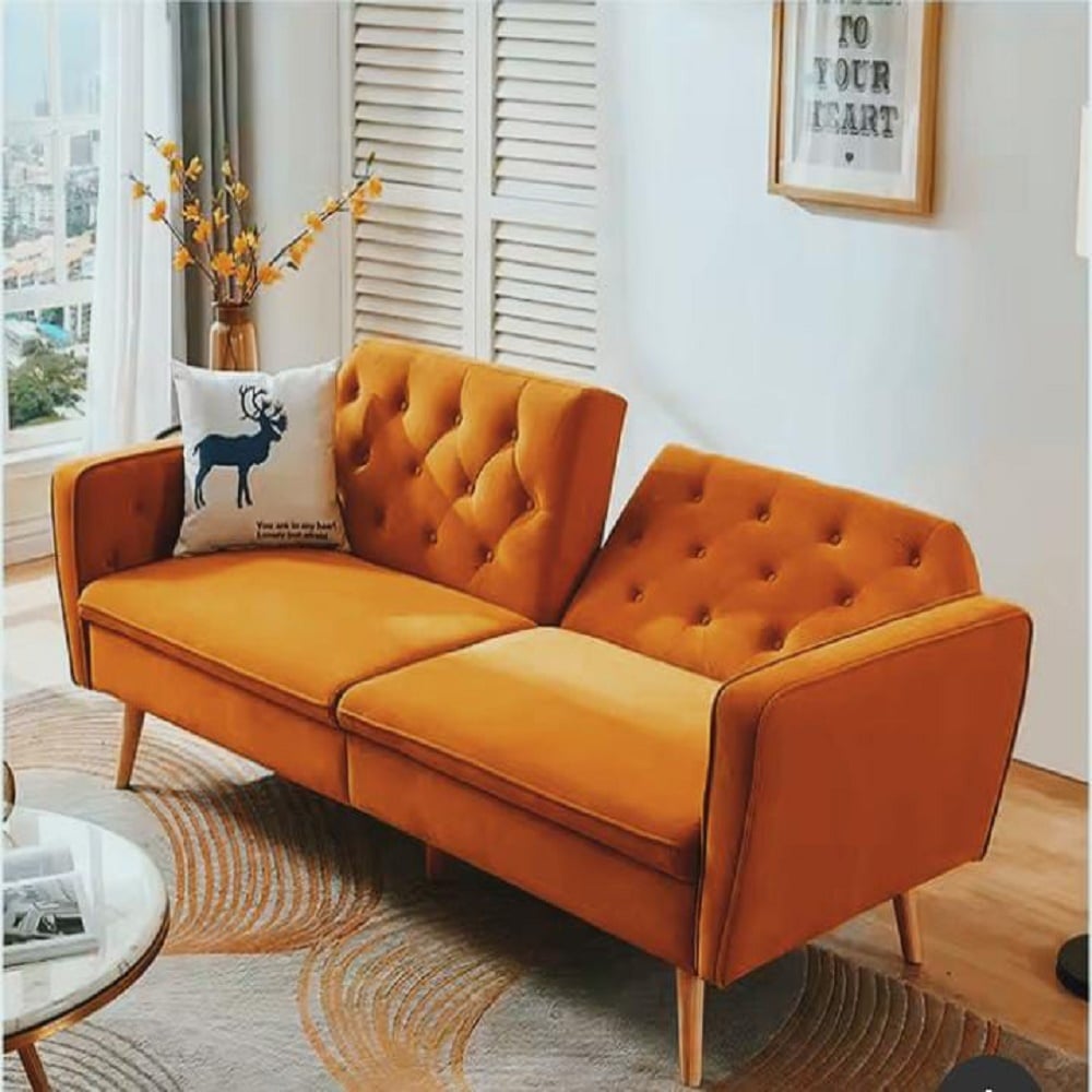 SOFÁ CAMA DECOSTORE NARANJA TORY - 2